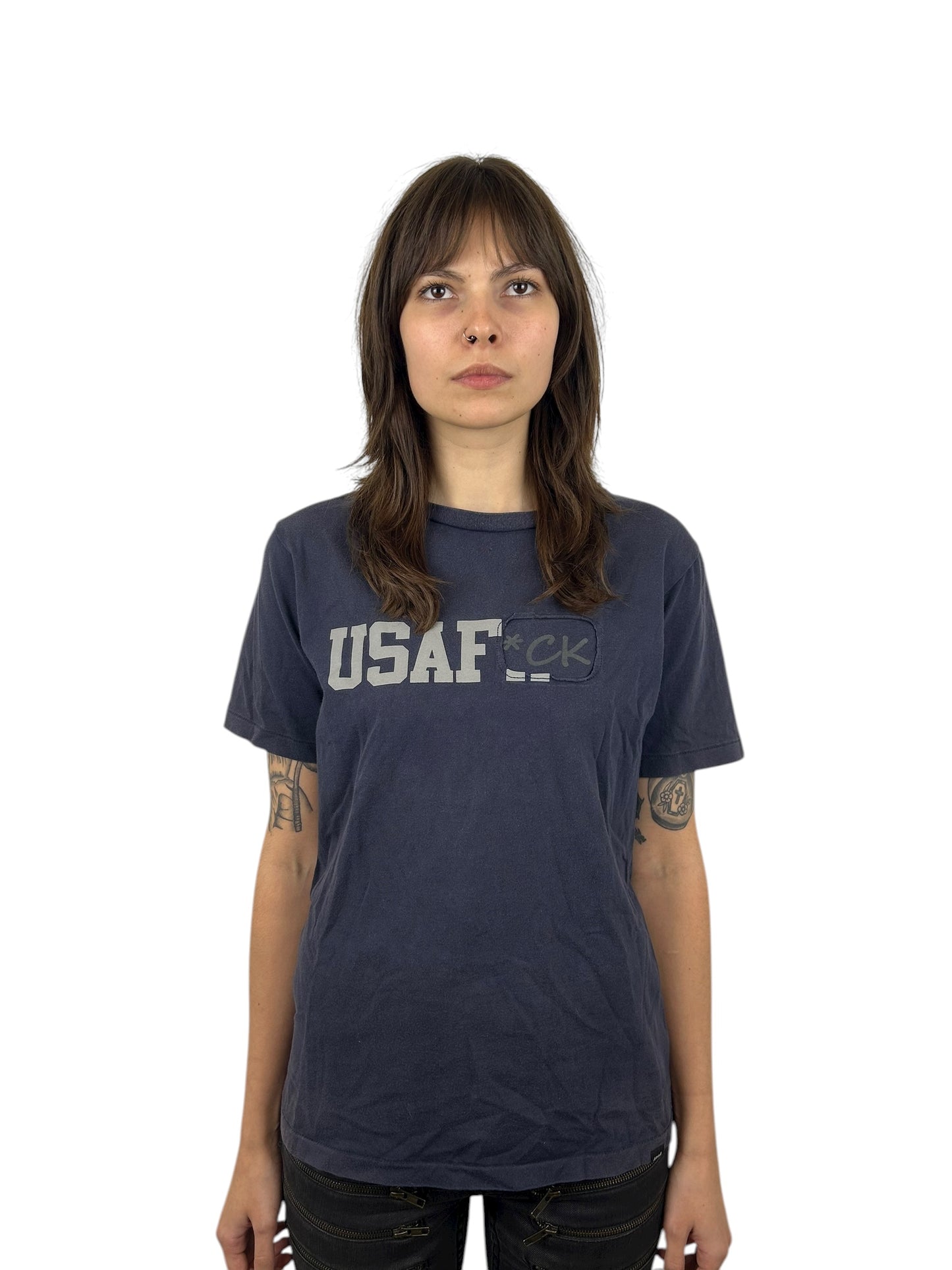 Johnbull “USAF*ck” Reflective Military Parody T-Shirt (M)