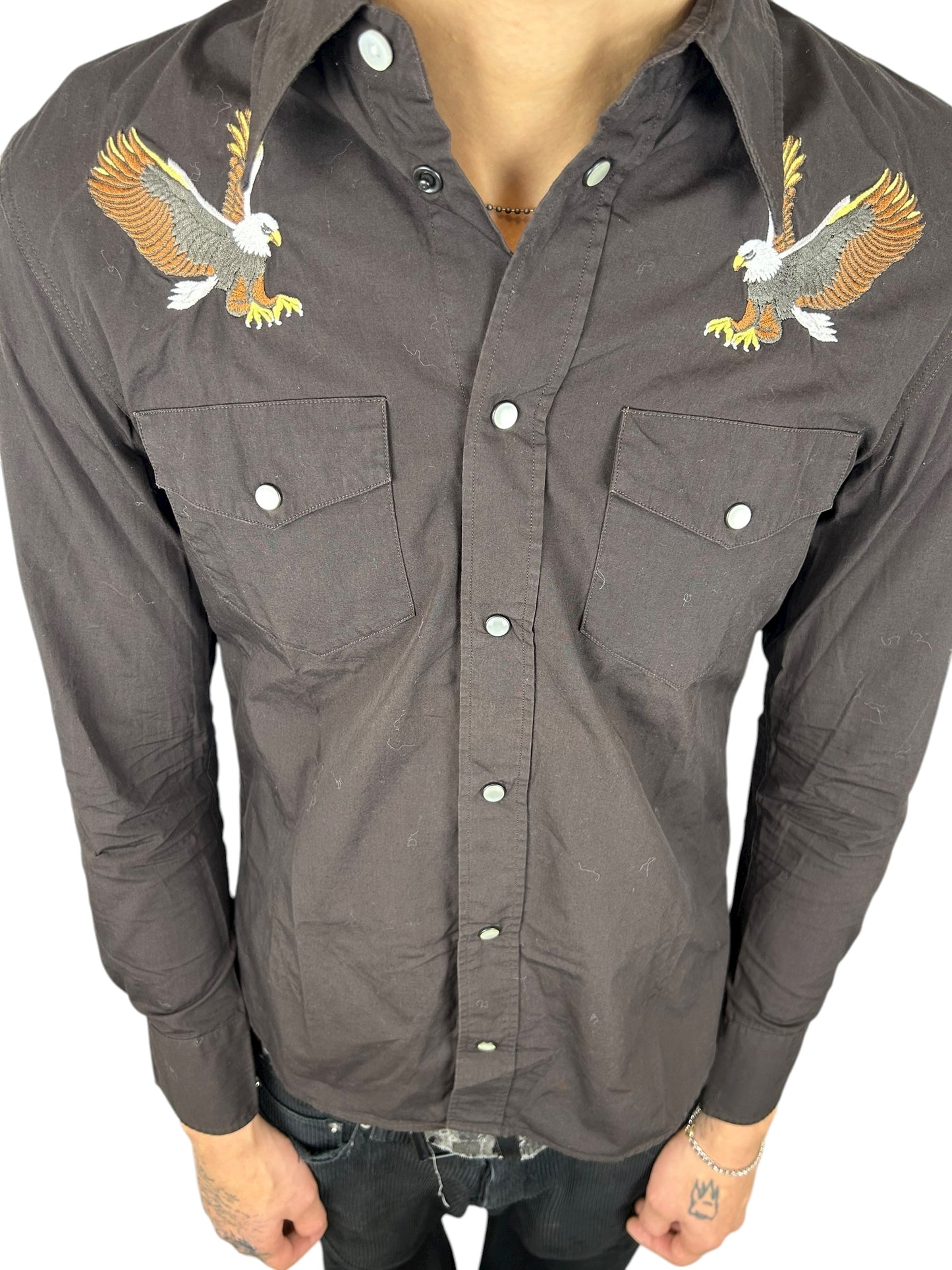 2007FW Number (N)ine “Love God Murder” Eagle Western Shirt (M)