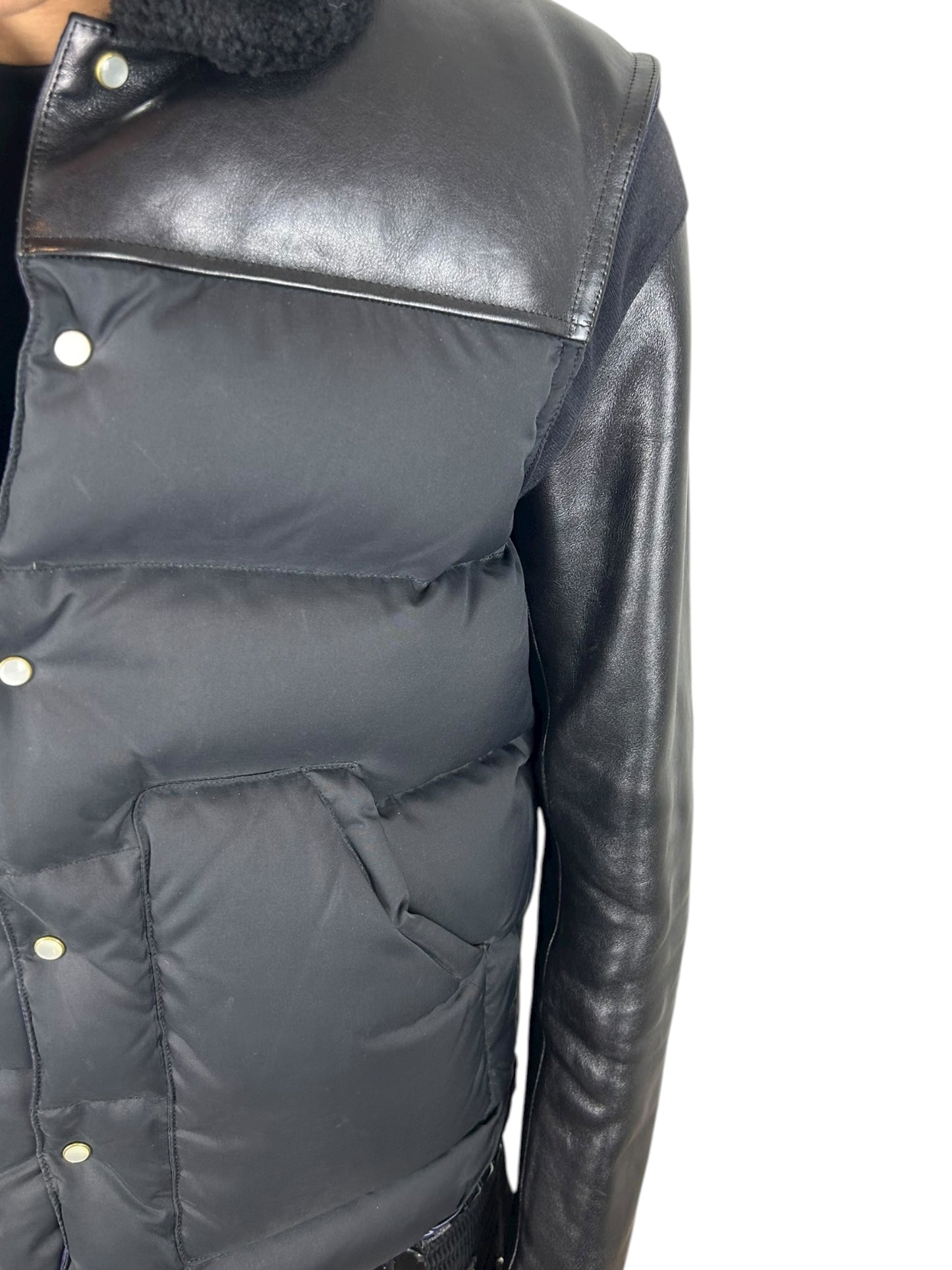 2012AW Undercover Lamb Leather Hybrid Puffer Jacket (L)