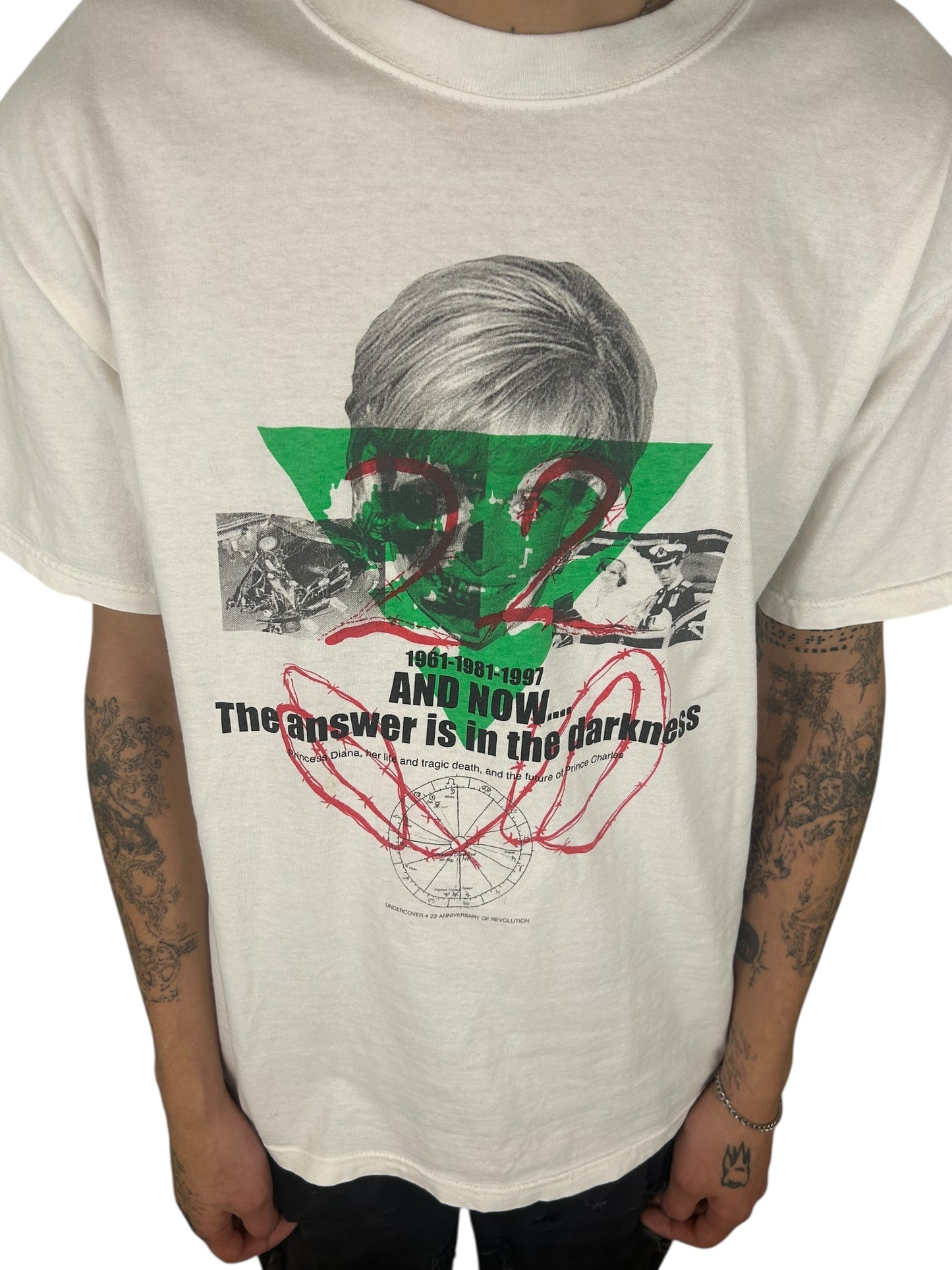1998SS Undercover “The Answer Is in the Darkness” Princess Diana Graphic T-Shirt