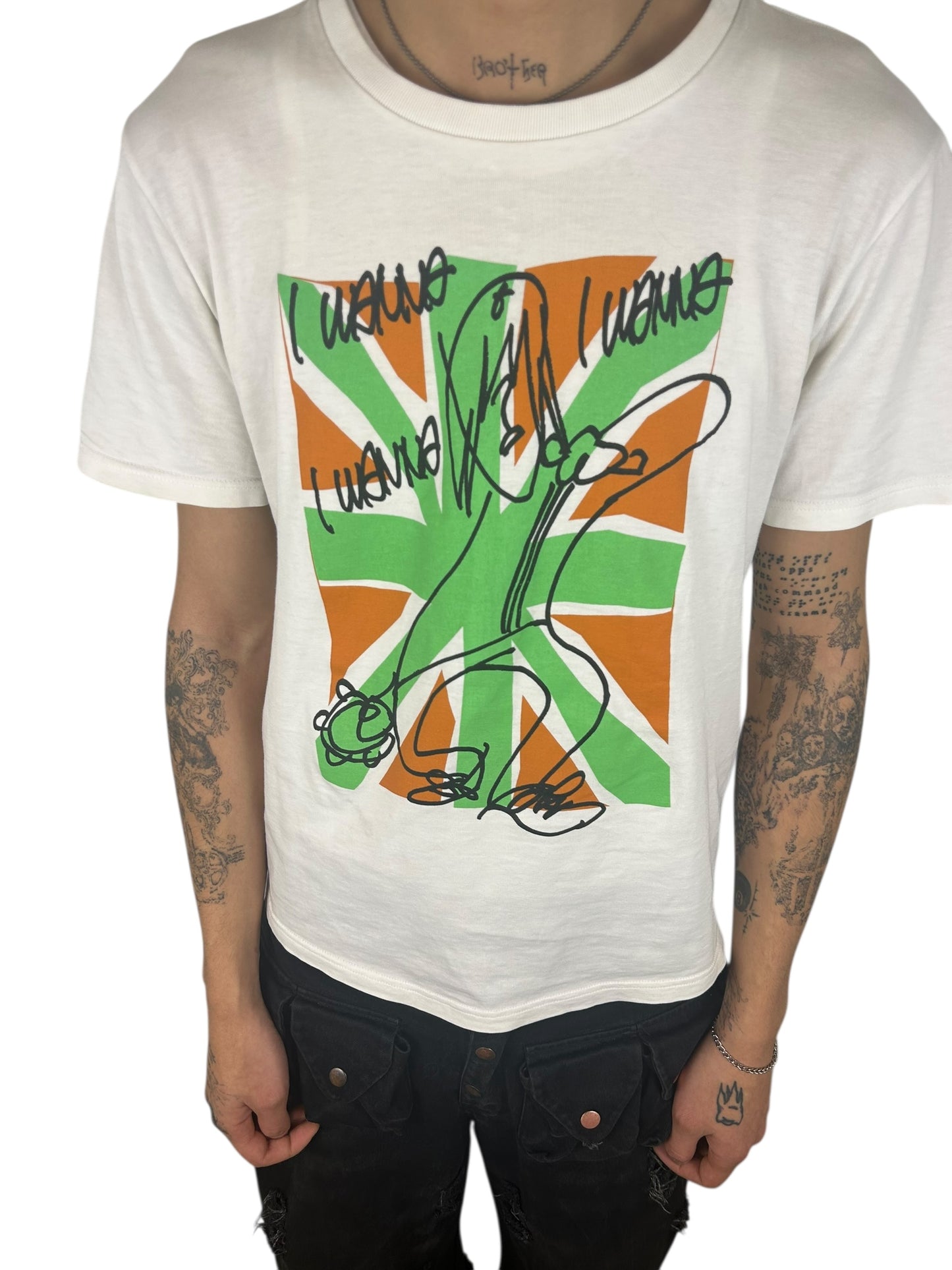 2002AW Number (N)ine “I Wanna Be Your Man” Union Jack Graphic T-Shirt (XL)