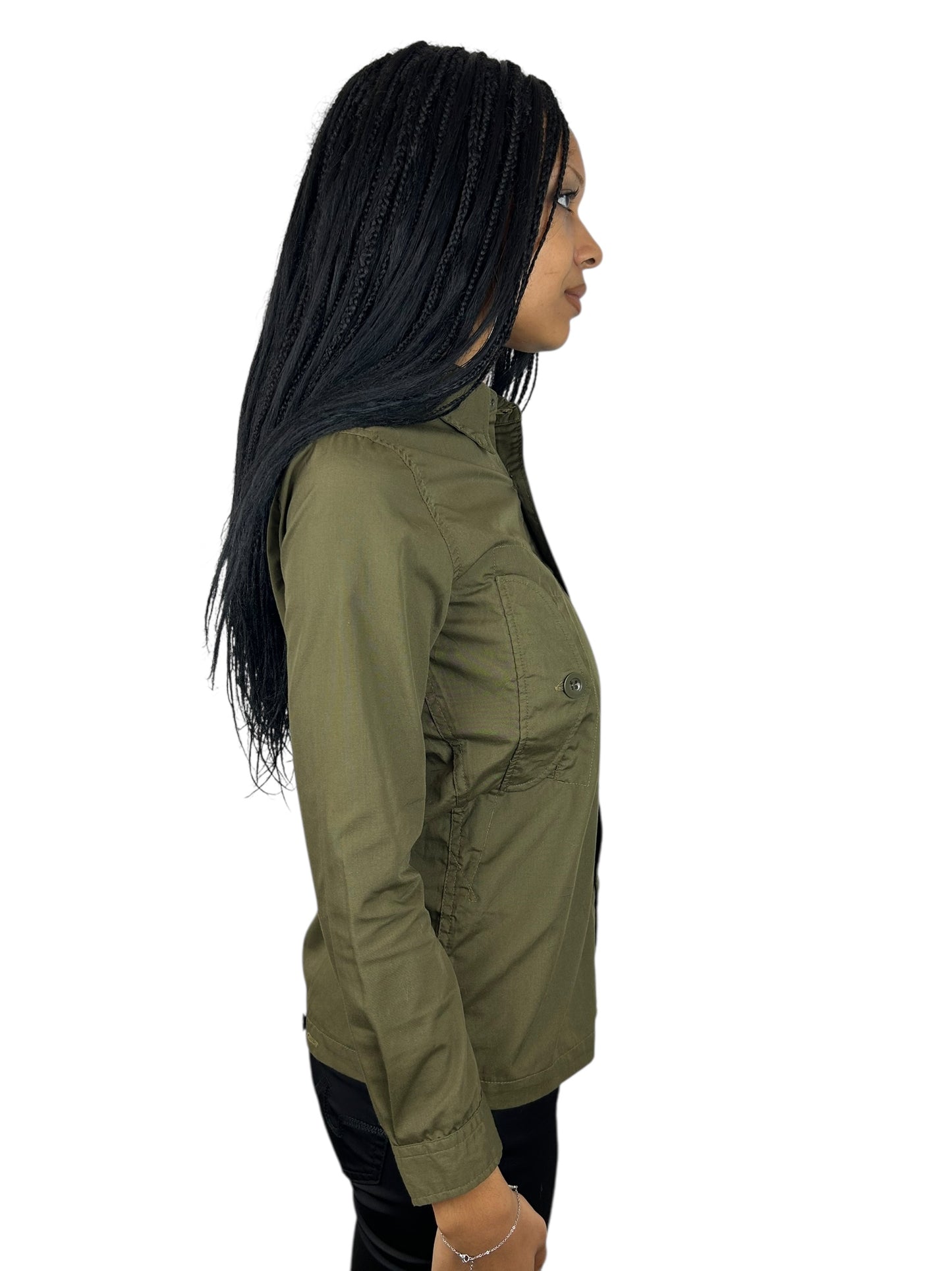 Johnbull Symmetrical Chest Pocket Military Button-Up Shirt (S)