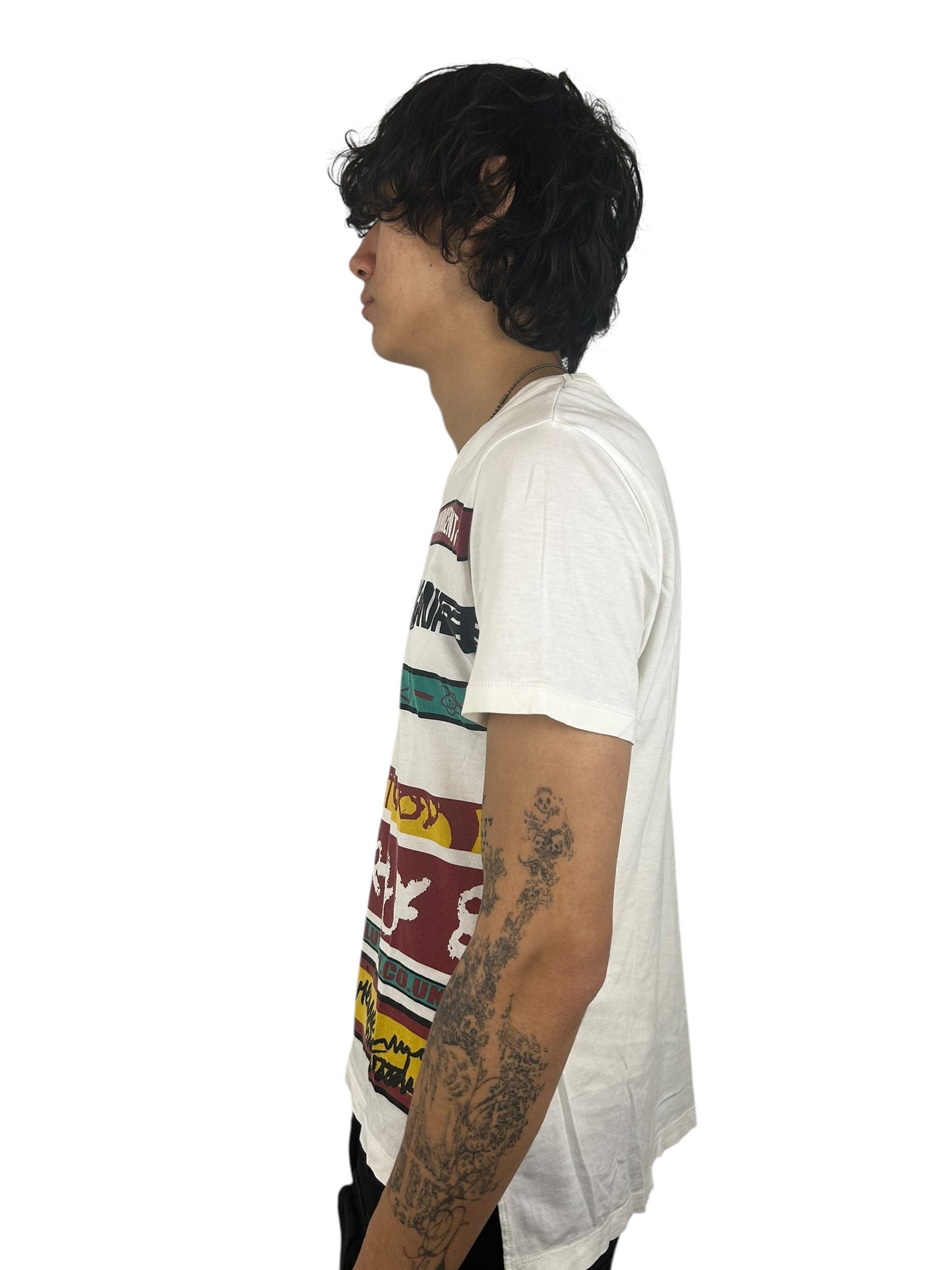 Vivienne Westwood “Active Resistance To Propaganda” Striped Graphic T-shirt (L)