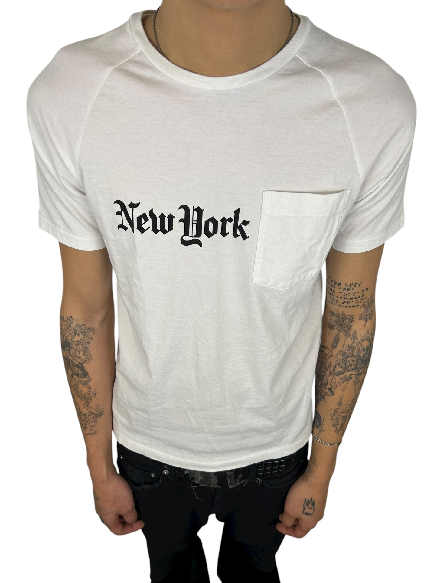 2007AW Number (N)ine New York Pocket T-Shirt (L)