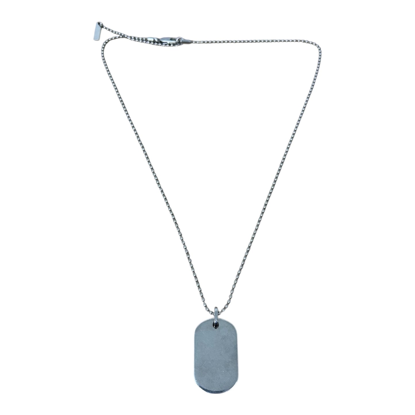 Dolce & Gabbana DG Logo Silver Dog-tag Necklace