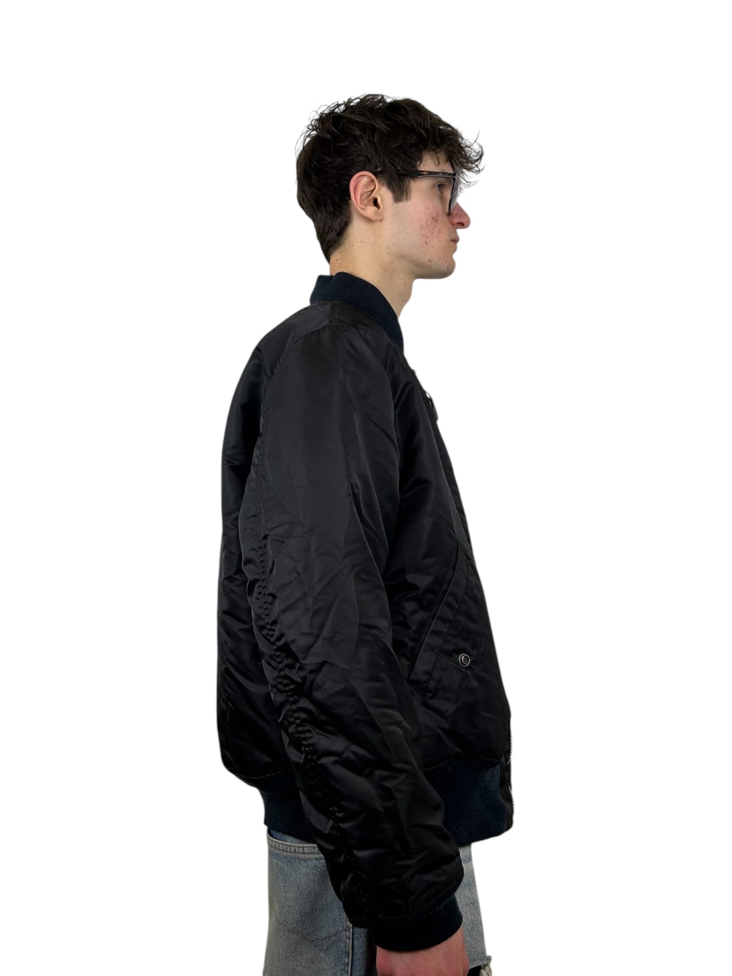2004AW Undercover x Fragment Alpha Studios Deer Skin Panel Bomber Jacket (L)