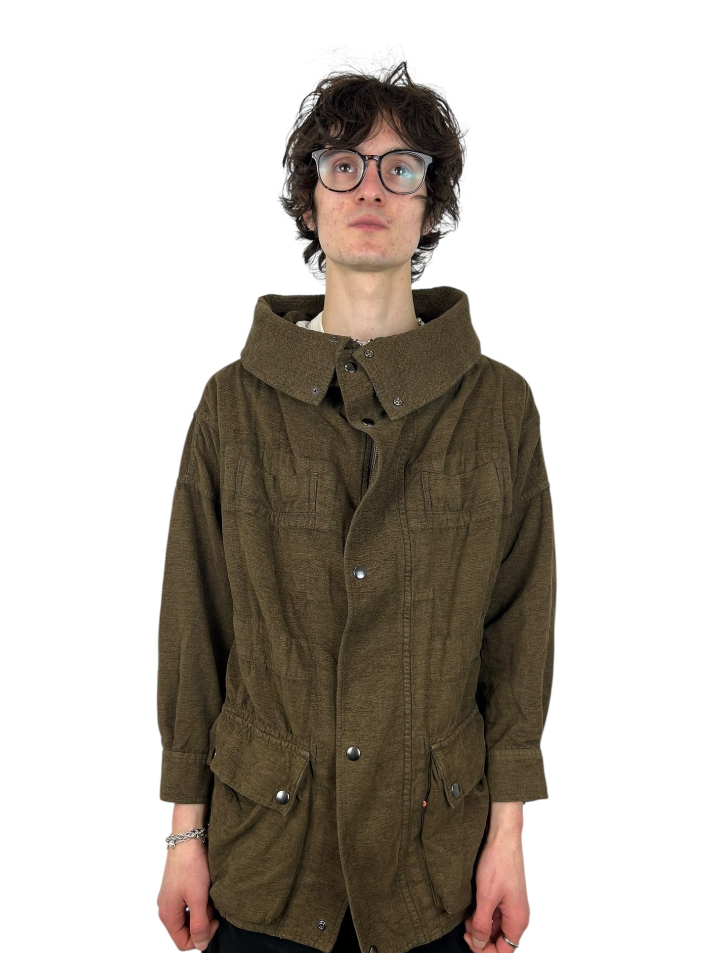 ZUCCa Lightweight Cotton Mod
Coat With Huge Drape Hood (L)
