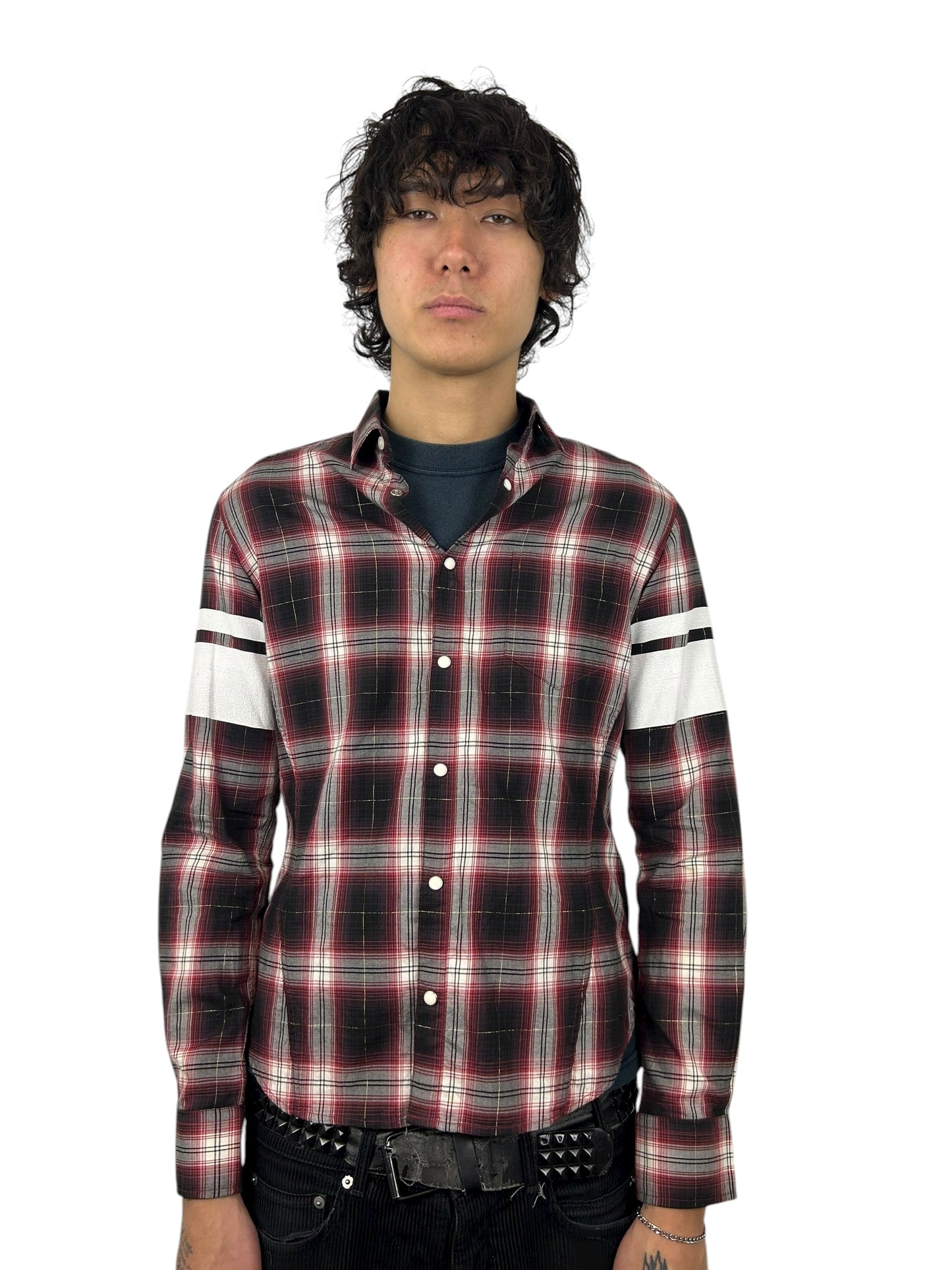 2000s PPFM Gold Thread / Painted Sleeve “The Crow” Flannel (L)
