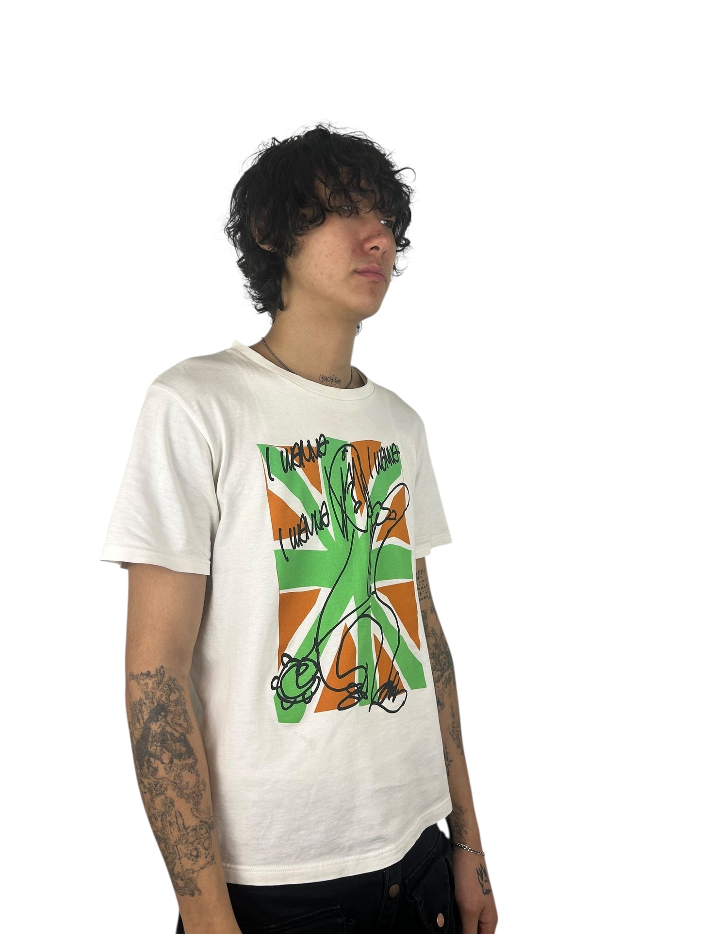 2002AW Number (N)ine “I Wanna Be Your Man” Union Jack Graphic T-Shirt (XL)