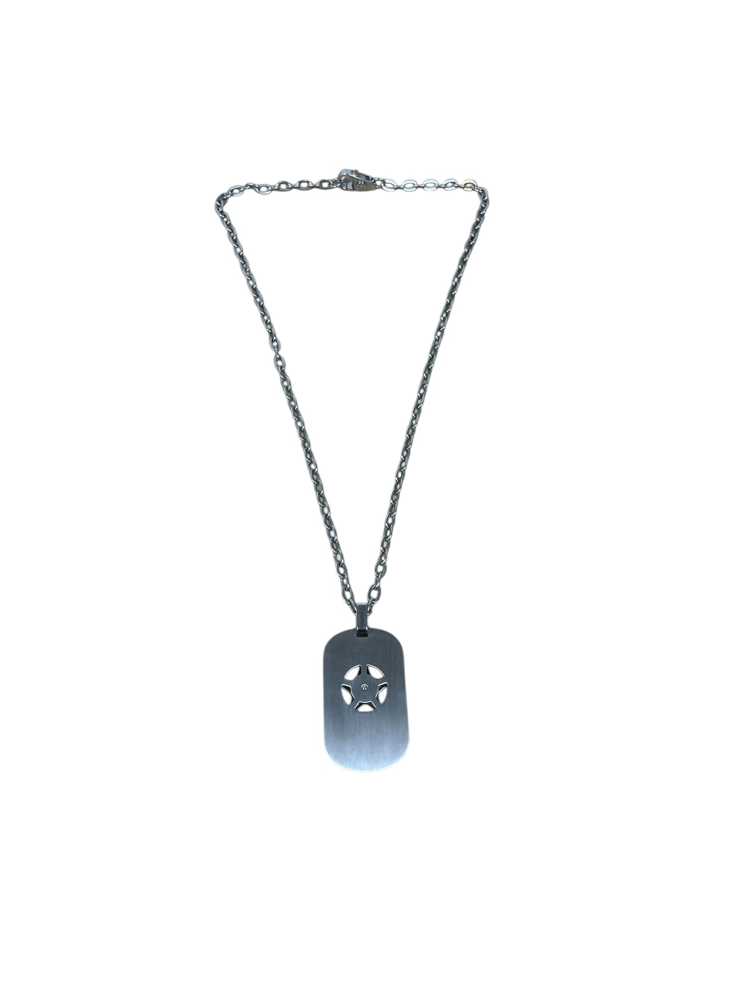 Dolce & Gabbana Silver Star Dog-tag Necklace