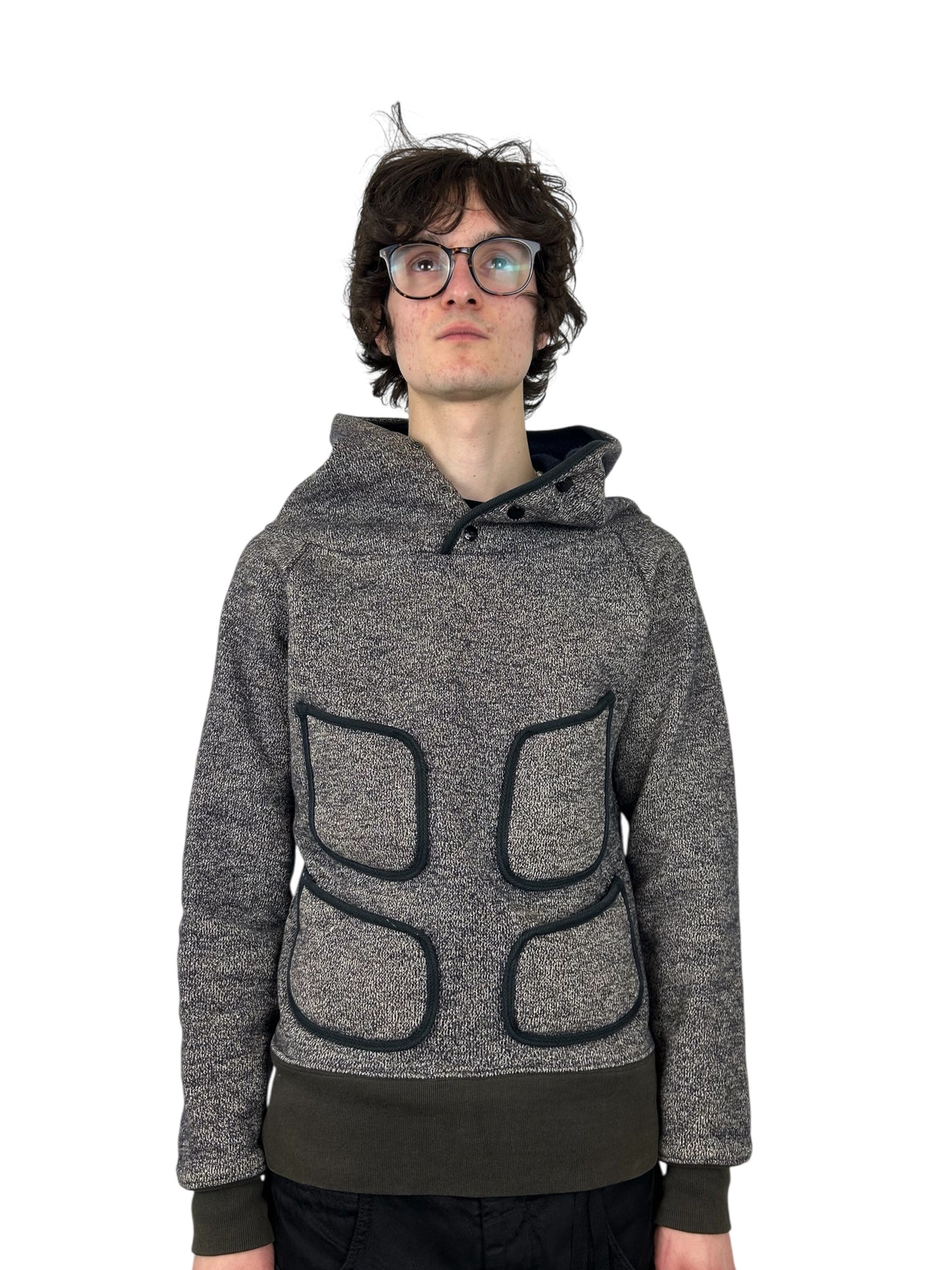 Kapital Loopback Knit CottonBlend Pullover Hoodie (M)