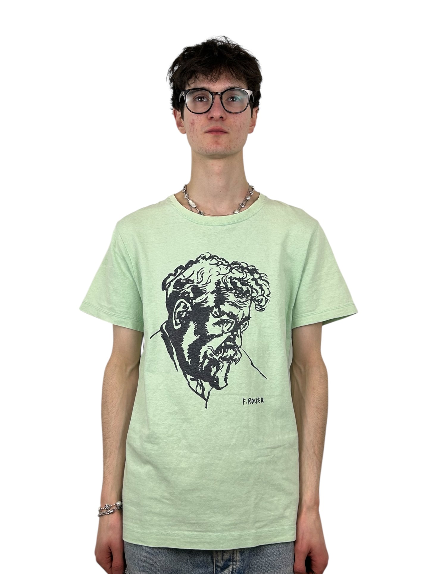 2003AW Undercover “Paperdoll” Rudolph Rocker Portait Graphic T-shirt (M)