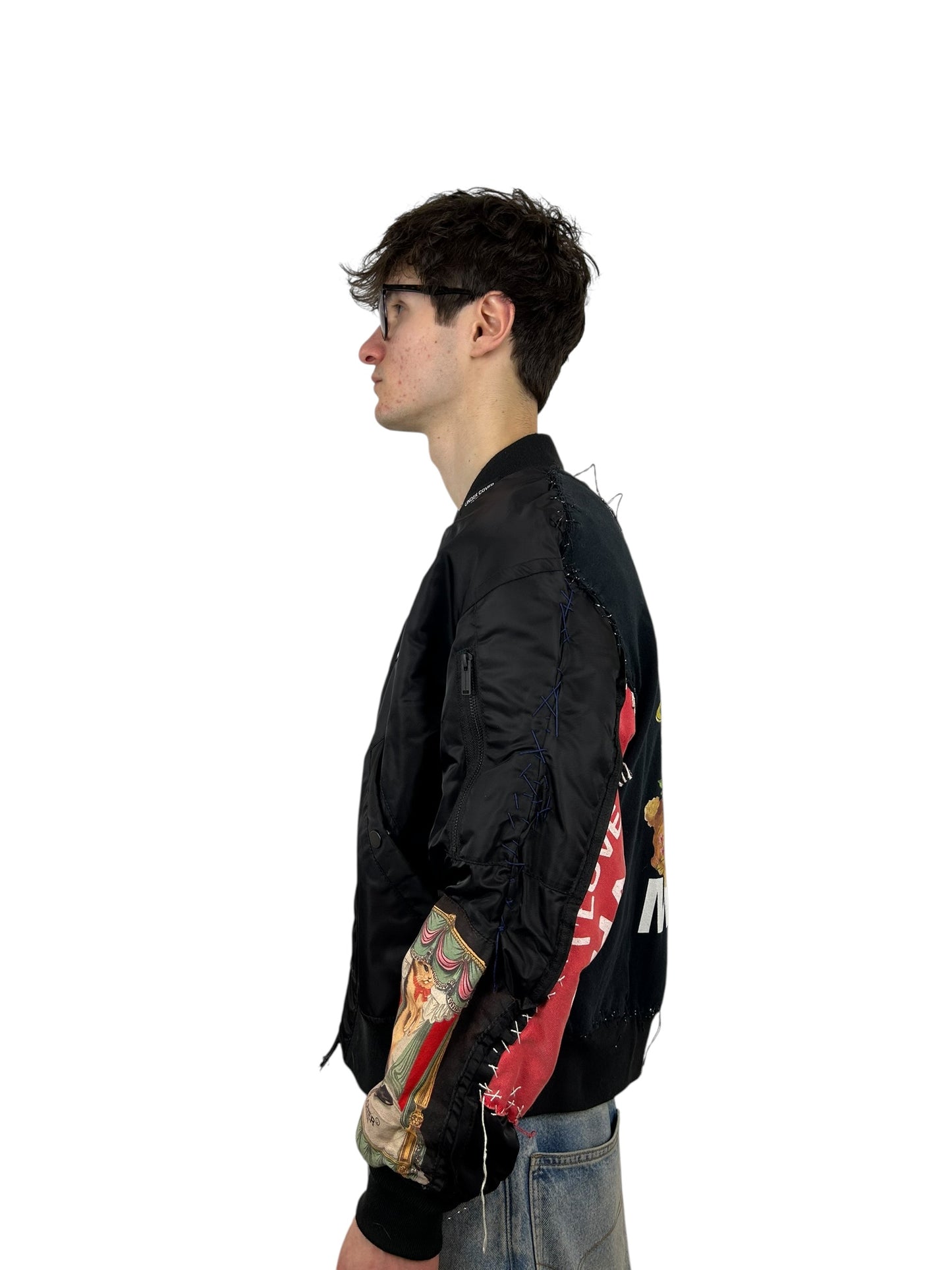 Undercover “Frankenstein” Spliced Tee Graphic MA-1 Bomber (L)