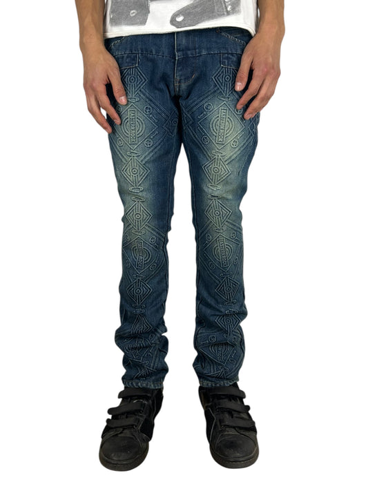 2011 PPFM Eastern Rock Embroidered Motif Denim (31x31.5)