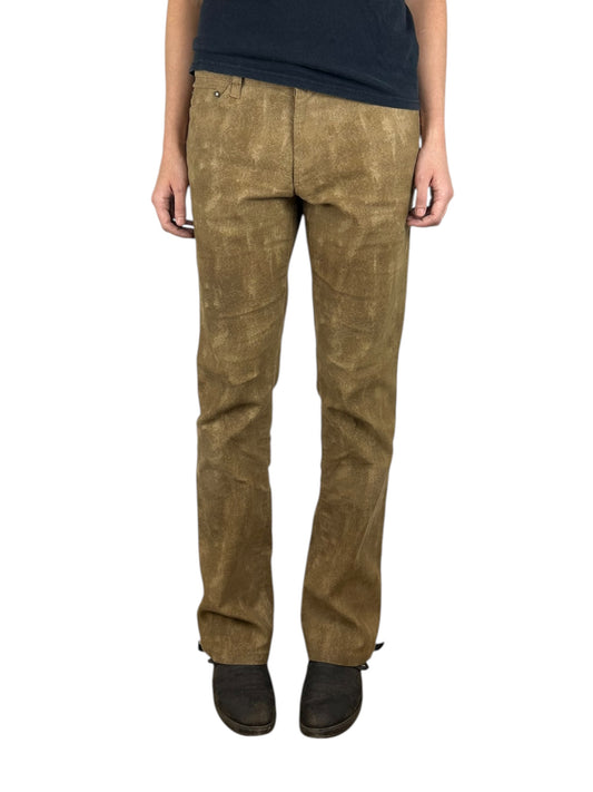 5351 Pour Les Hommes Stretch Cotton Twill Mura-Dyed Flared Pants (32x32)