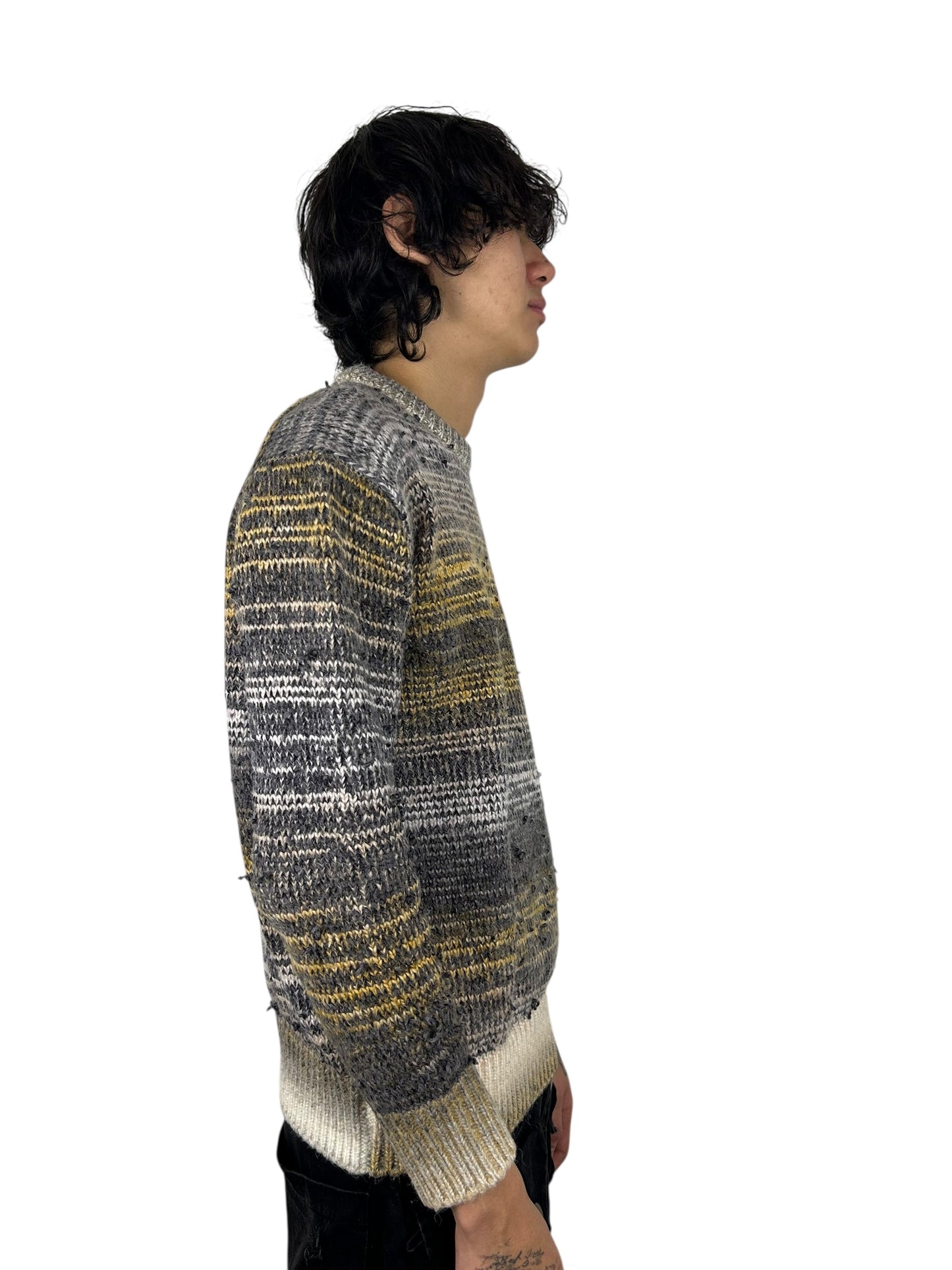 Number (N)ine Gradient Distressed Knit Sweater (L)