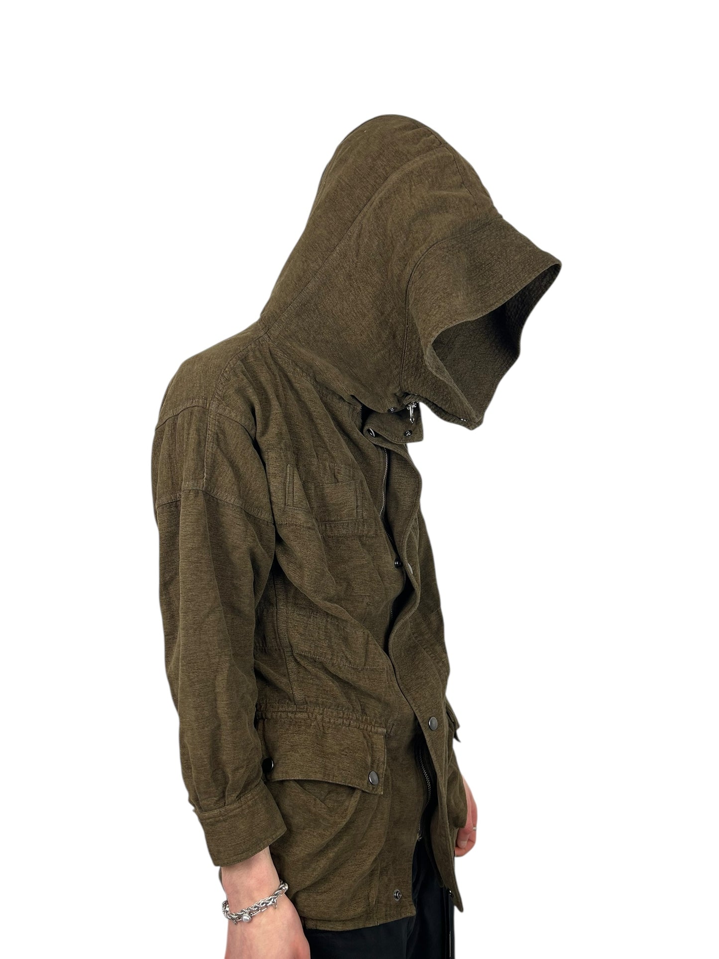 ZUCCa Lightweight Cotton Mod
Coat With Huge Drape Hood (L)