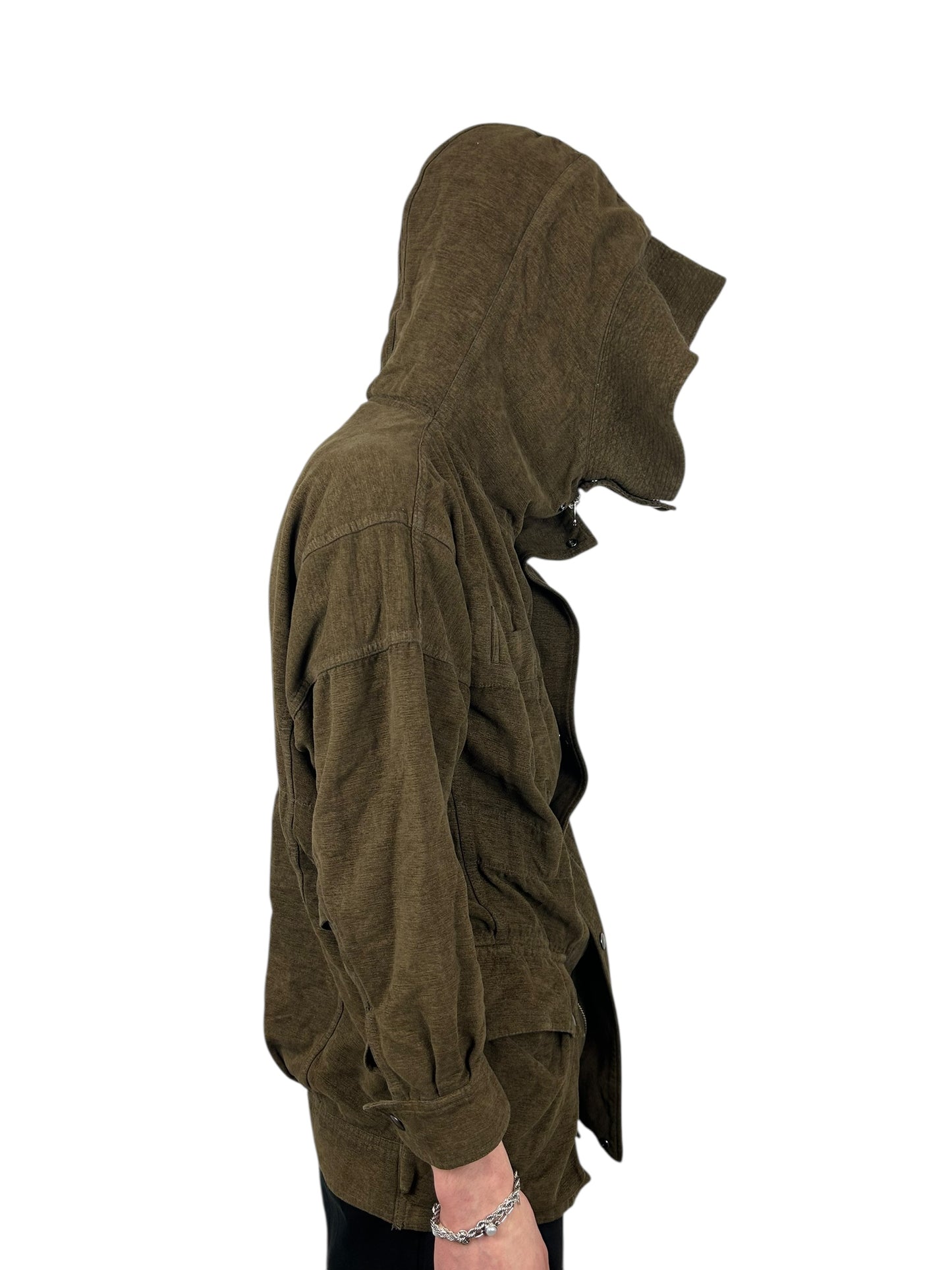 ZUCCa Lightweight Cotton Mod
Coat With Huge Drape Hood (L)