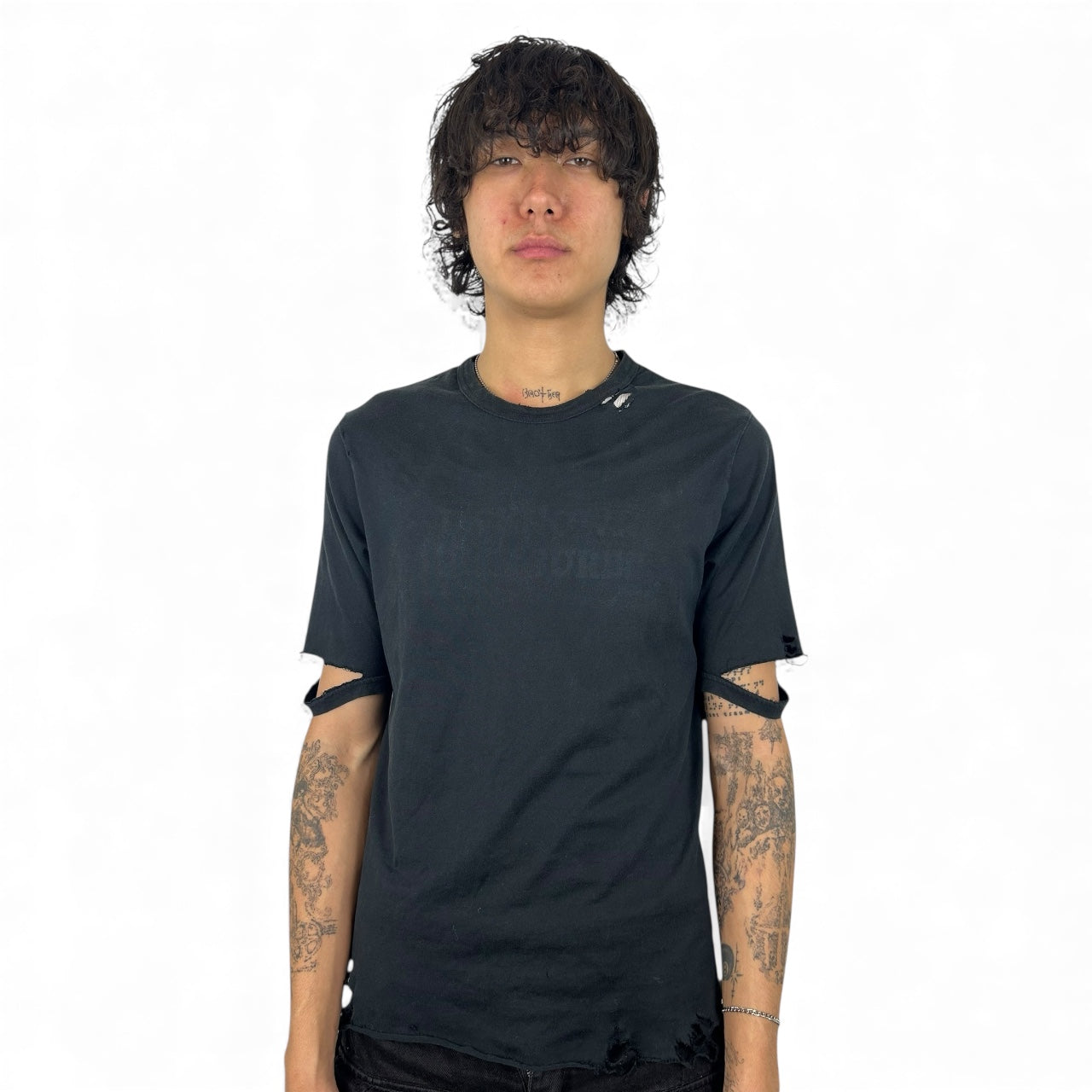 2007SS Undercover Distressed “Unknown Pleasures” Joy Division Graphic T-shirt (L)