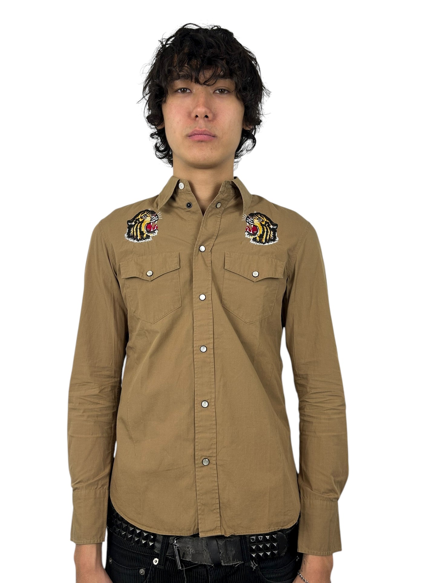 2007FW Number (N)ine “Fear God Murder” Tiger Western Shirt (M)