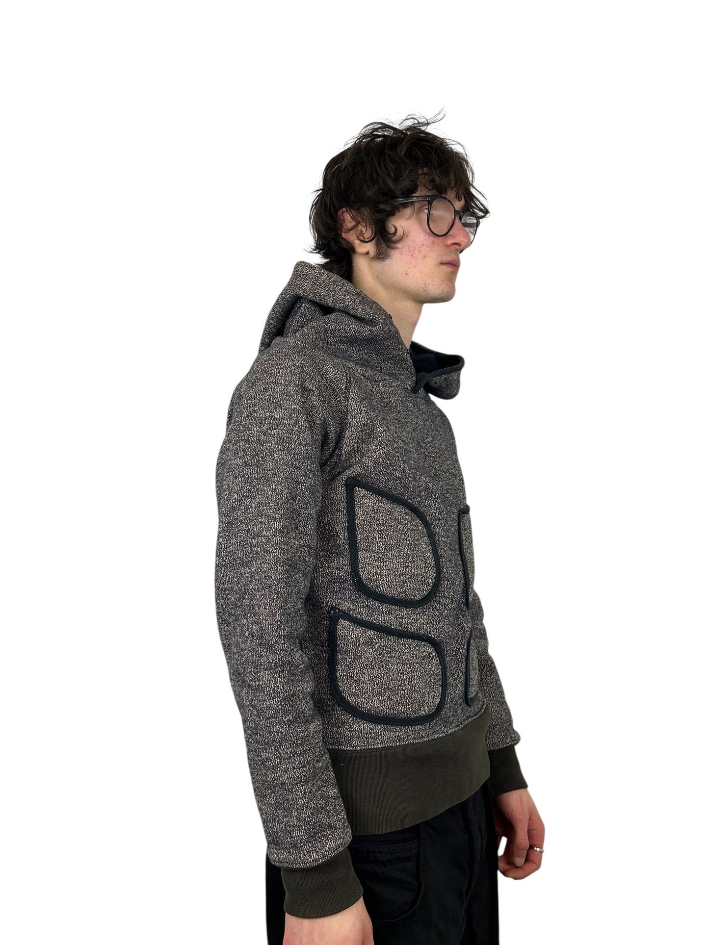 Kapital Loopback Knit CottonBlend Pullover Hoodie (M)