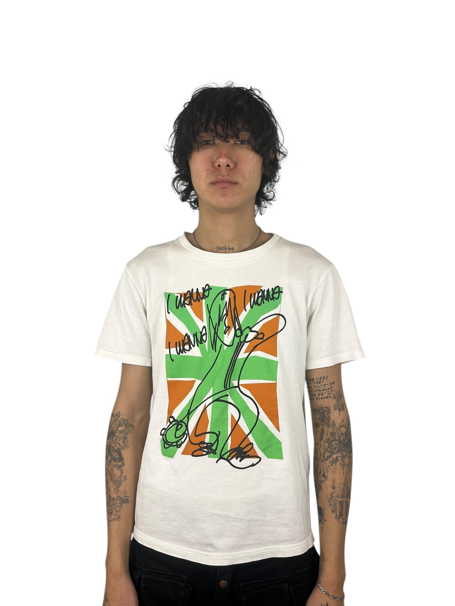 2002AW Number (N)ine “I Wanna Be Your Man” Union Jack Graphic T-Shirt (XL)