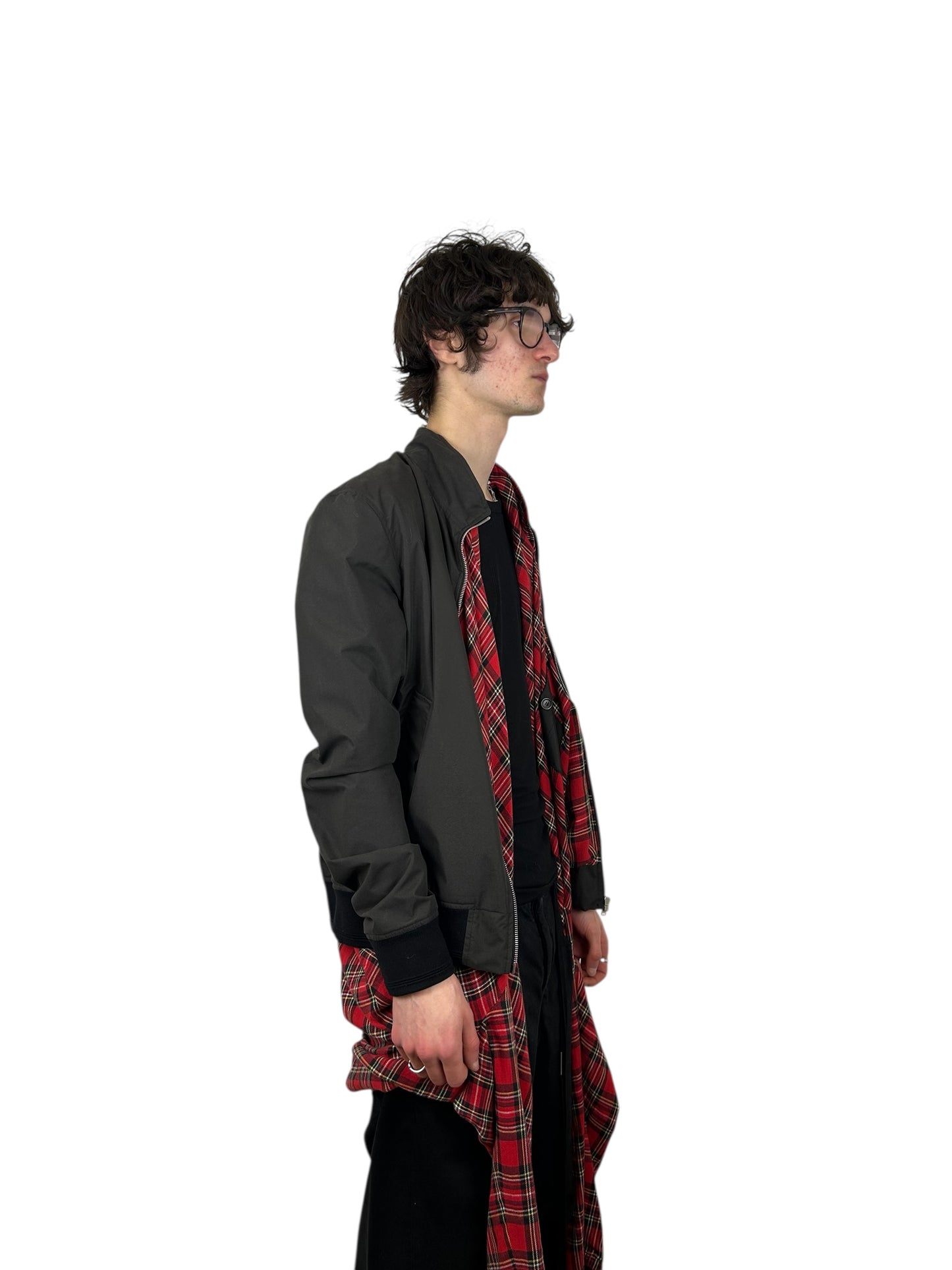 2018AW Runway Y/Project Tartan Tie Bomber Jacket (L)