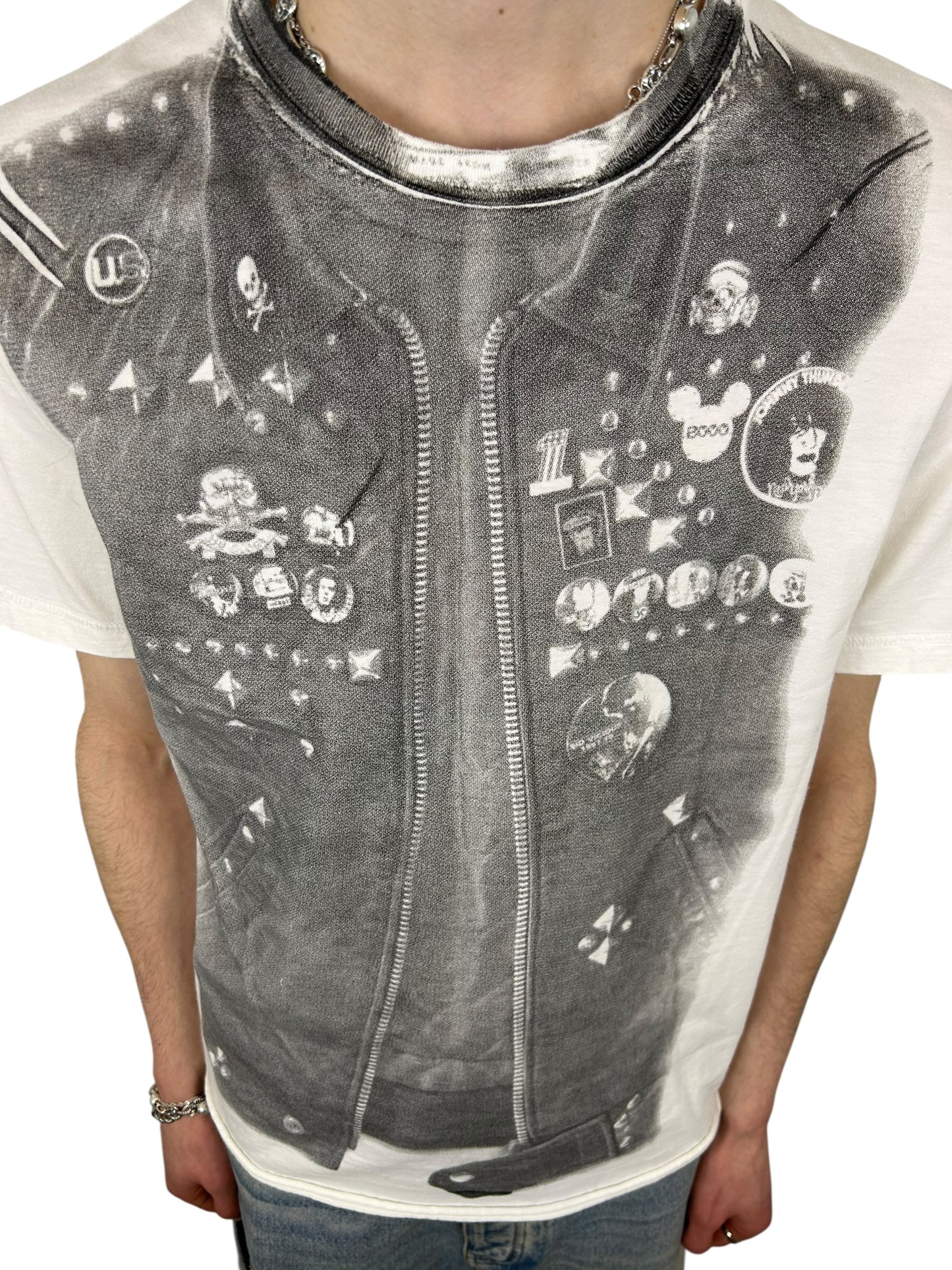 2000s A.F.F.A Sid Vicious Biker Vest Trompe L’oiel T-shirt (M)