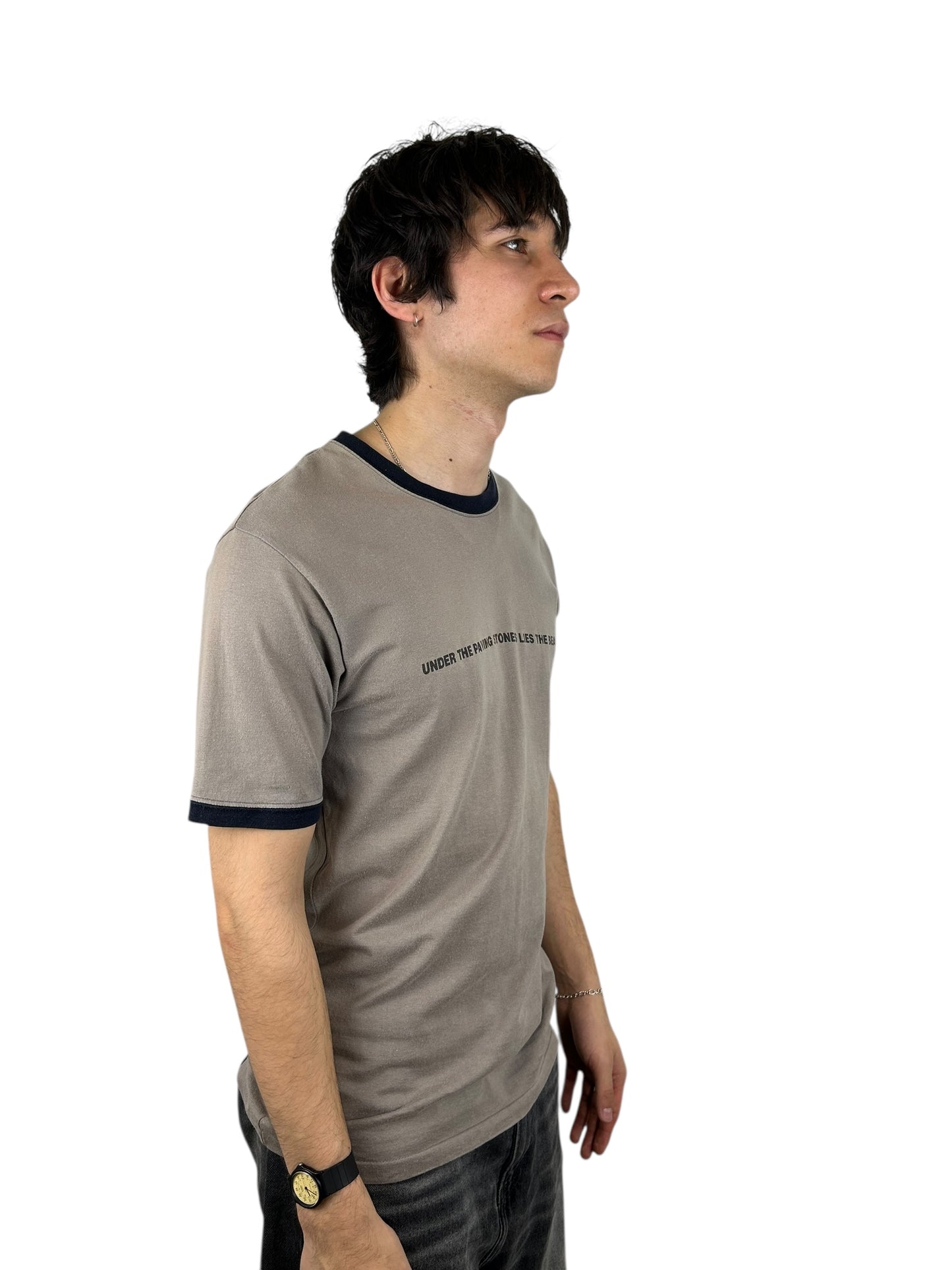 1994SS Undercover “Under The Paving Stones Lie The Beach” Graphic T-Shirt (L)