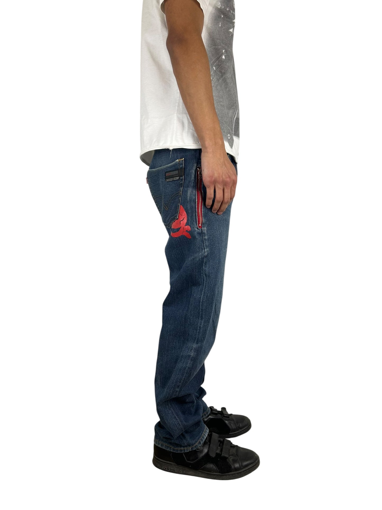 Undercover X Fragment (AFFA) Skull Print Rare Fenom Levi's Collab (30x31)