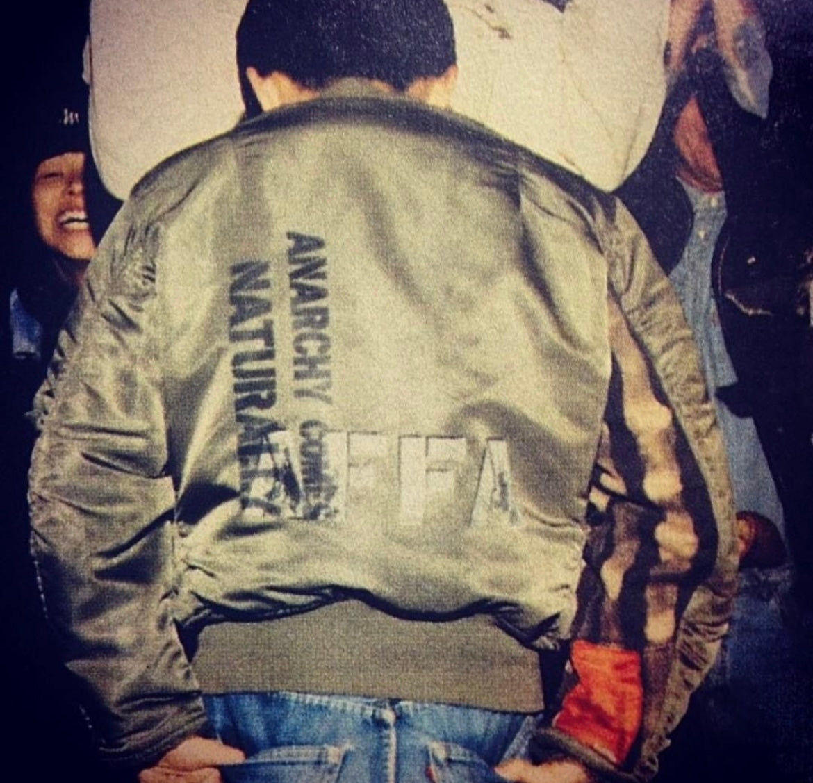 1993 A.F.F.A Custom Stencil 1 OF 1 MA-1 Bomber Bootleg/Reproduction (L)