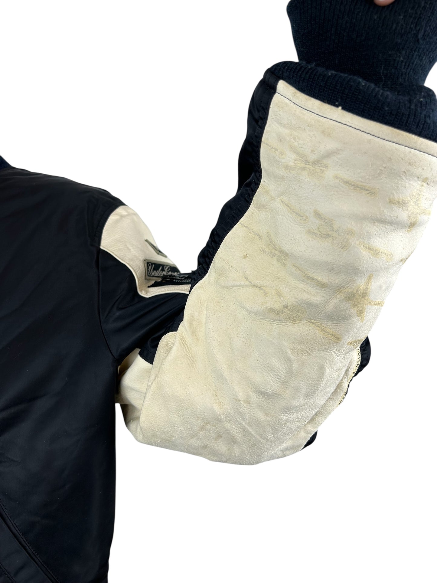 2004AW Undercover x Fragment Alpha Studios Deer Skin Panel Bomber Jacket (L)