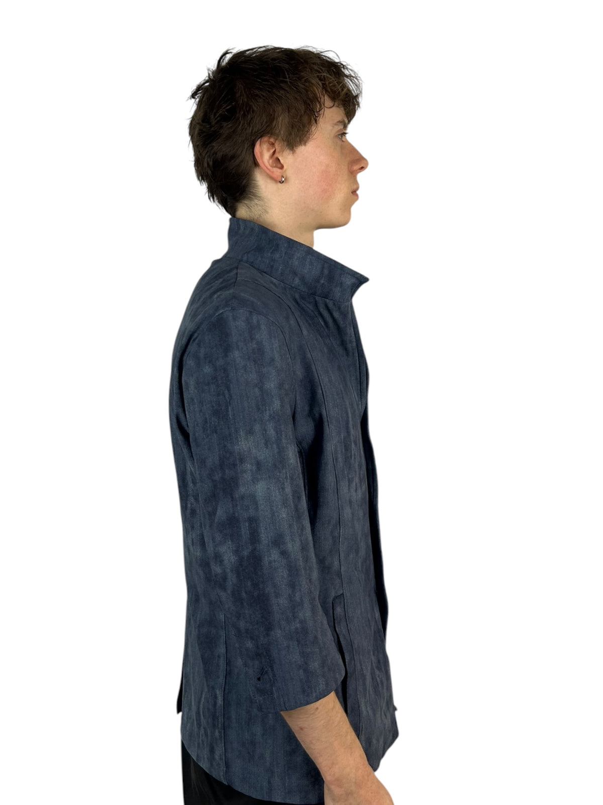 Tornado Mart Washed Indigo Stand Collar Jacket (S)