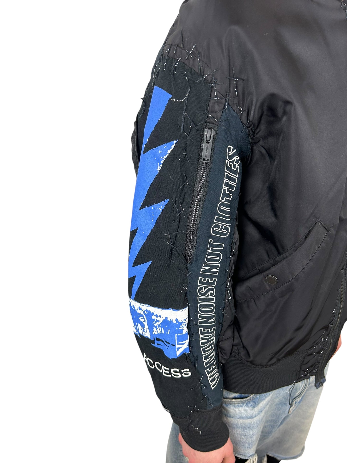 Undercover “Frankenstein” Spliced Tee Graphic MA-1 Bomber (L)