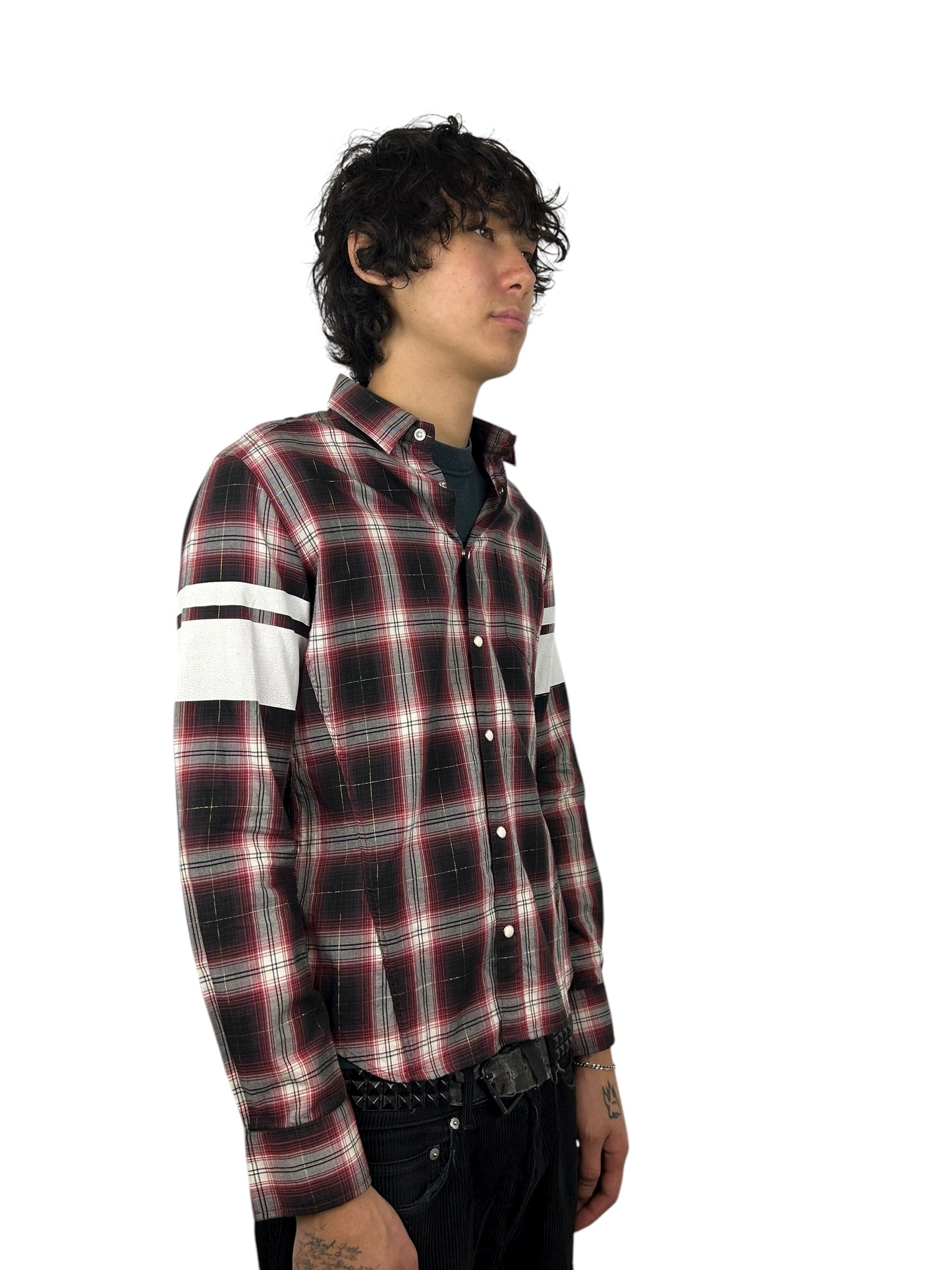2000s PPFM Gold Thread / Painted Sleeve “The Crow” Flannel (L)