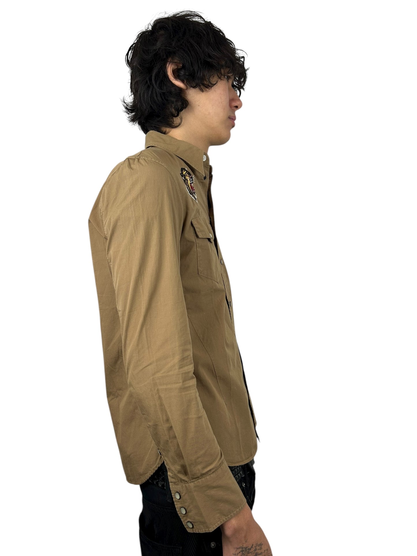 2007FW Number (N)ine “Fear God Murder” Tiger Western Shirt (M)