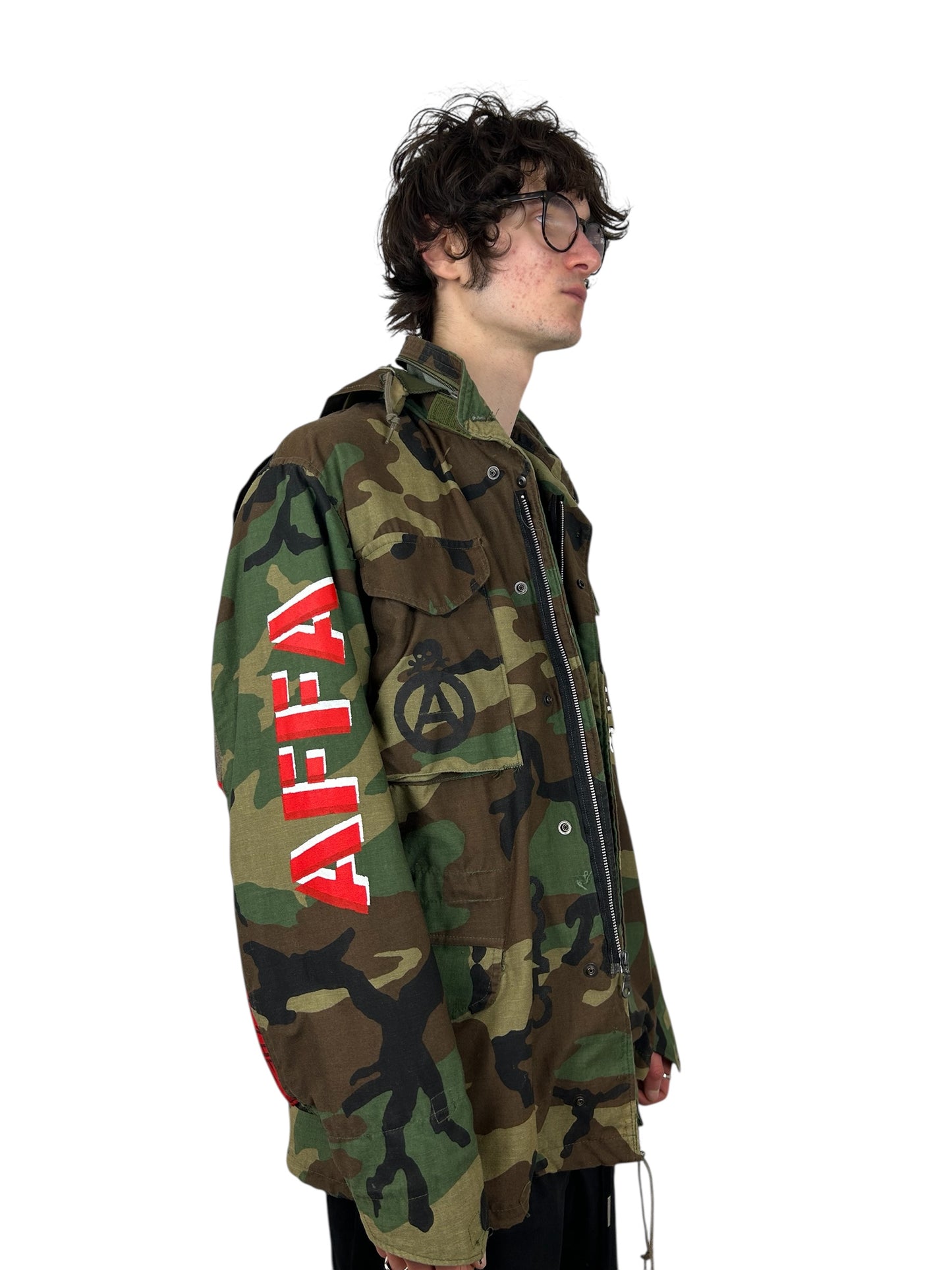 1993 A.F.F.A Custom Stencil 1 OF 1 MA-1 Bomber Bootleg/Reproduction (L)