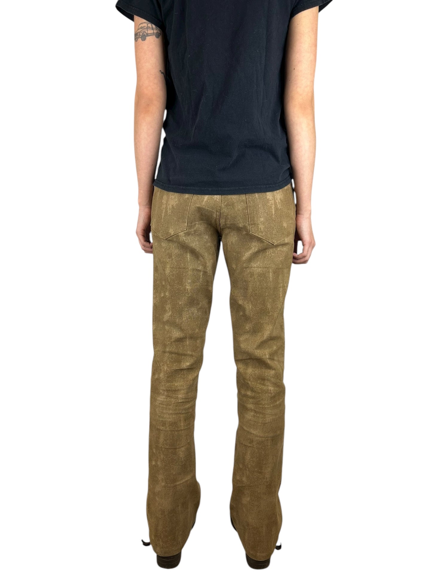 5351 Pour Les Hommes Stretch Cotton Twill Mura-Dyed Flared Pants (32x32)