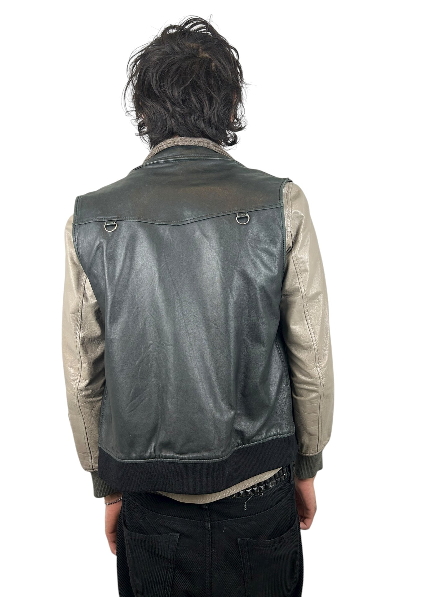 2007AW Undercover 2-Piece Hybrid Leather Jacket (L)