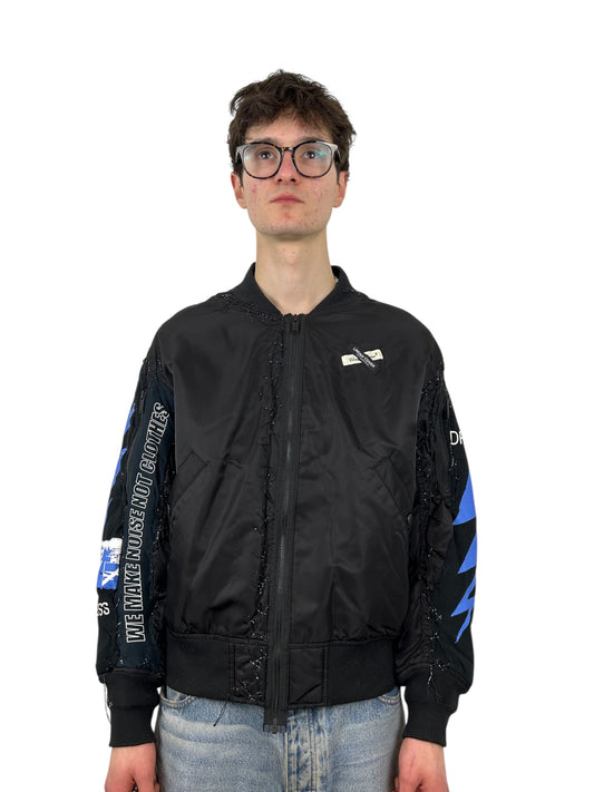 Undercover “Frankenstein” Spliced Tee Graphic MA-1 Bomber (L)