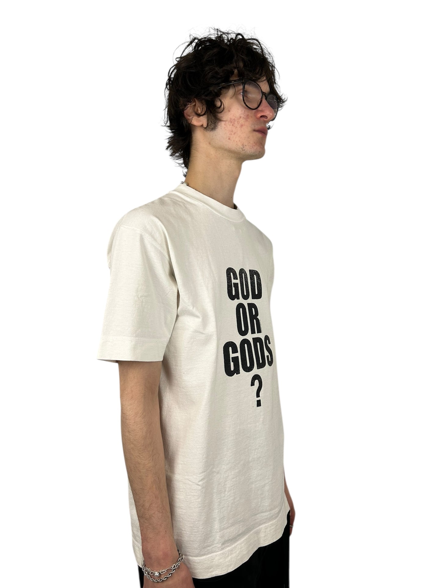 2004 General Research "God or Gods?" Faded Graphic T-shirt (L)