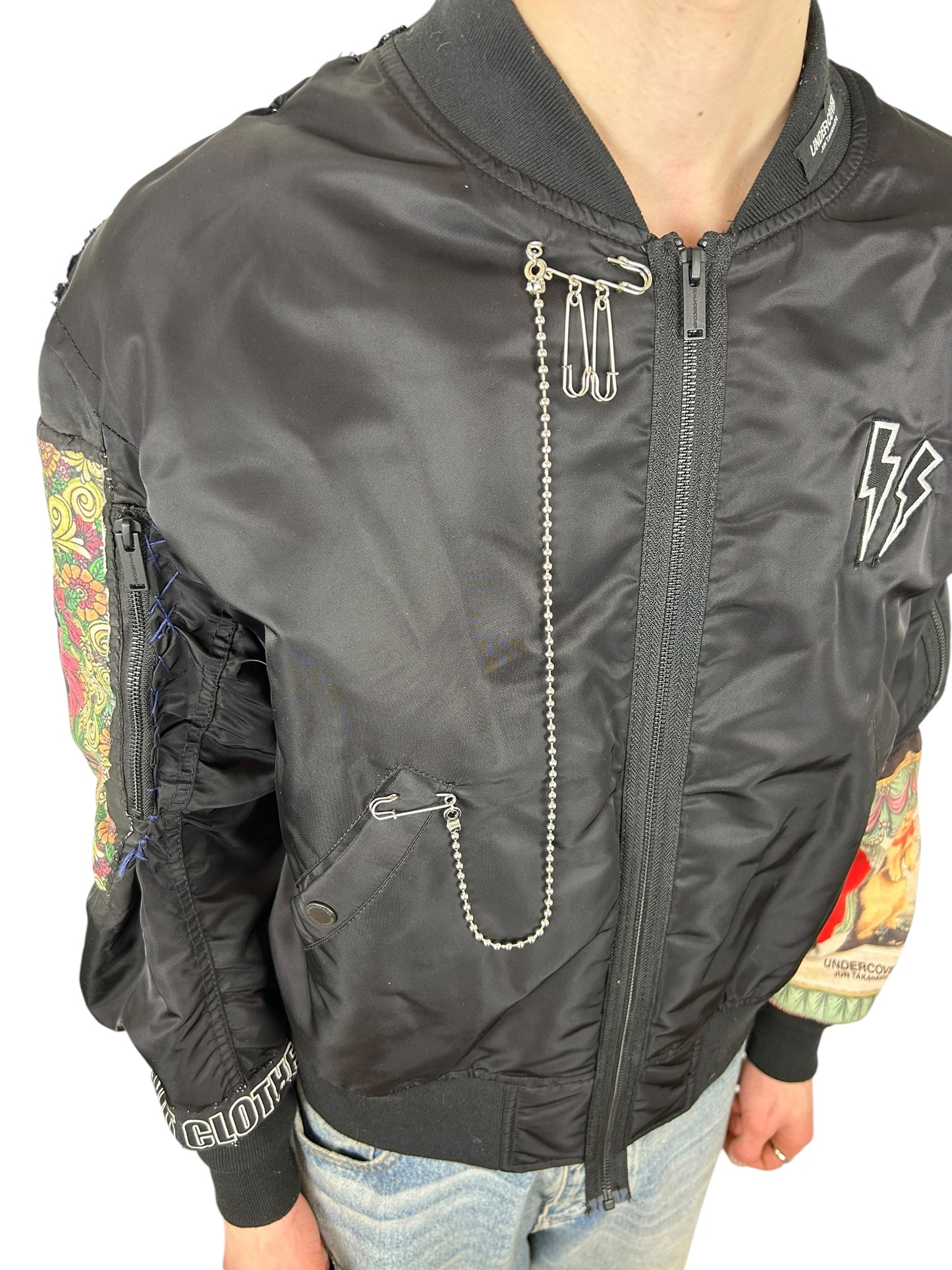 Undercover “Frankenstein” Spliced Tee Graphic MA-1 Bomber (L)