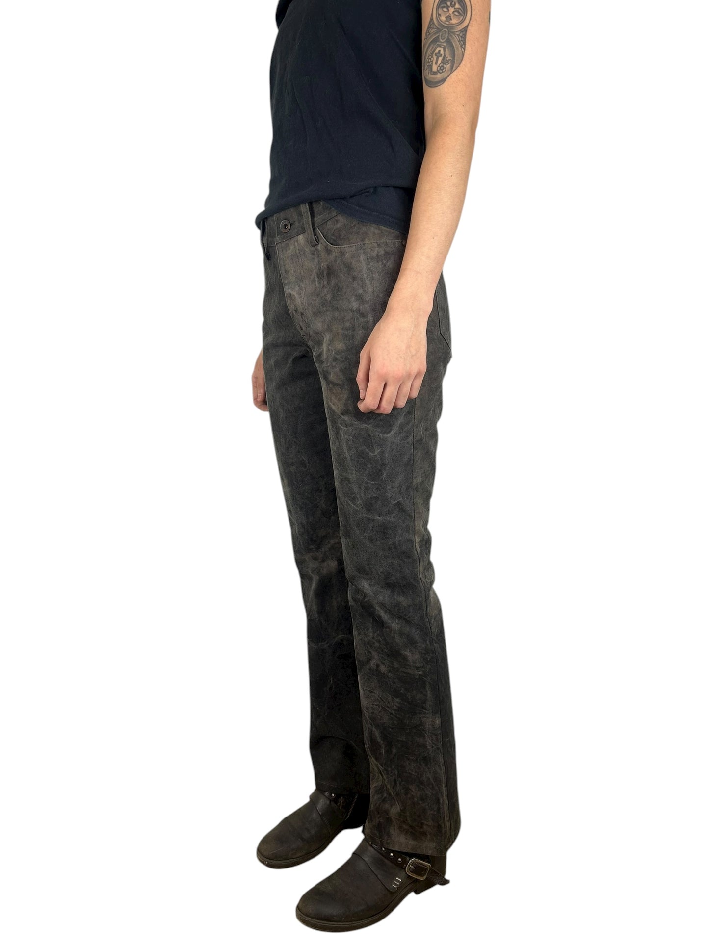 5351 Pour Les Homme 
Waxed Coated Black Denim (28x31)