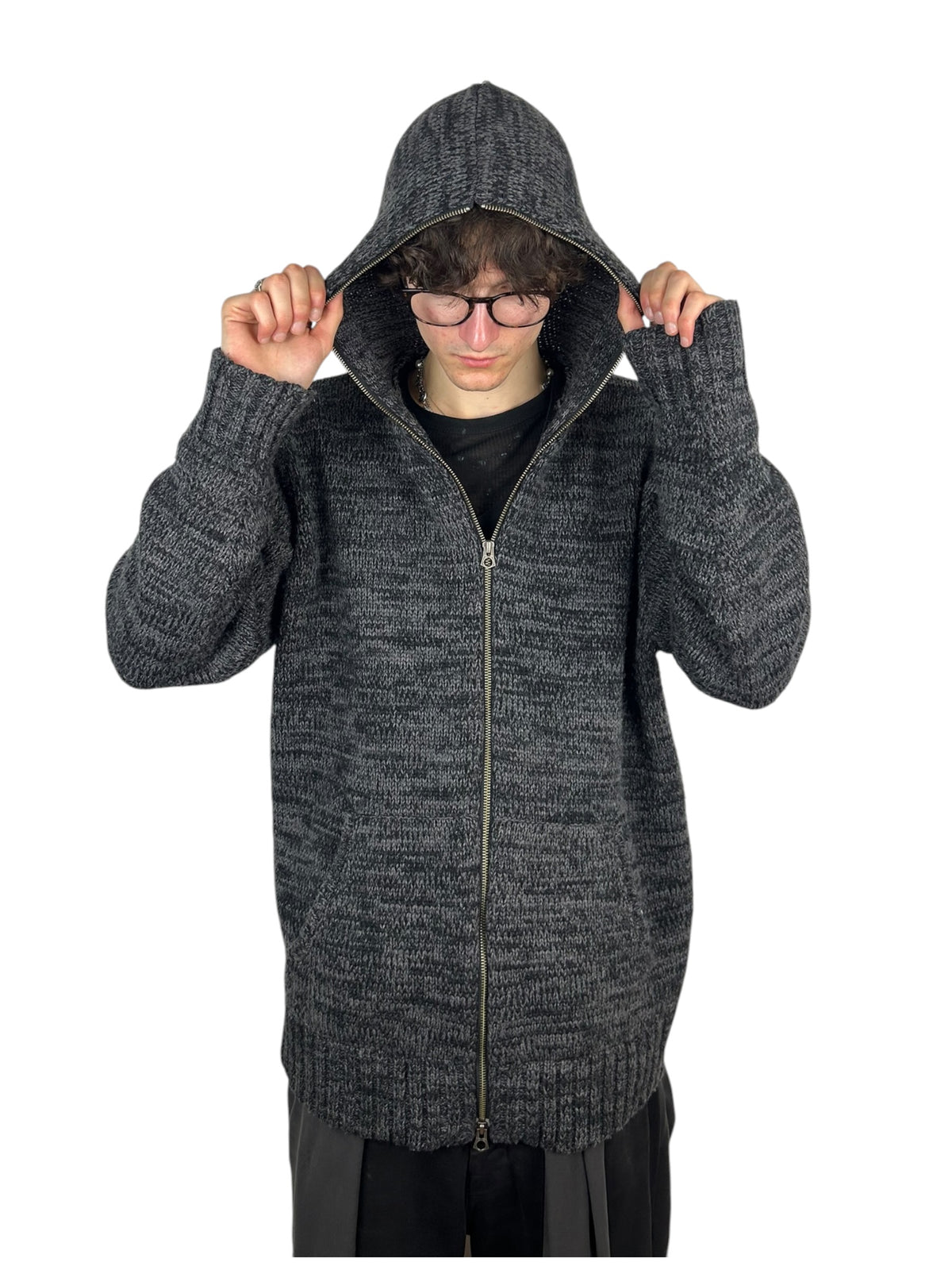 PPFM Space Dye Full Zip Hooded
Chunky Knit (XL)