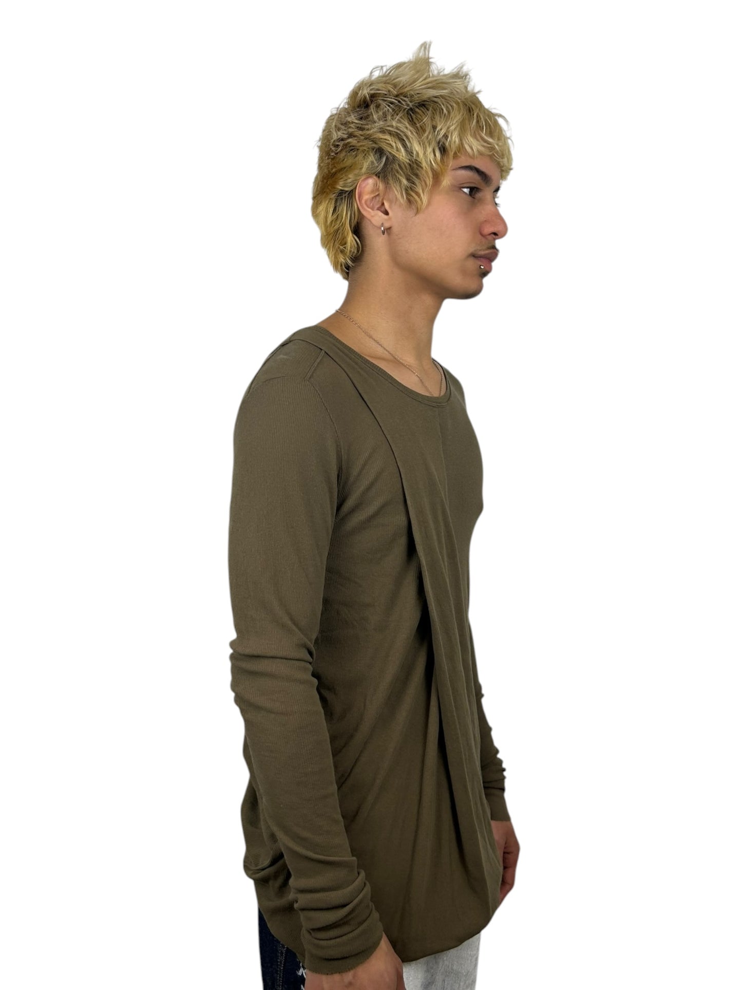 JULIUS Pre Fall 2025 Olive "Europa" HighTwist Rib LS (M/L)