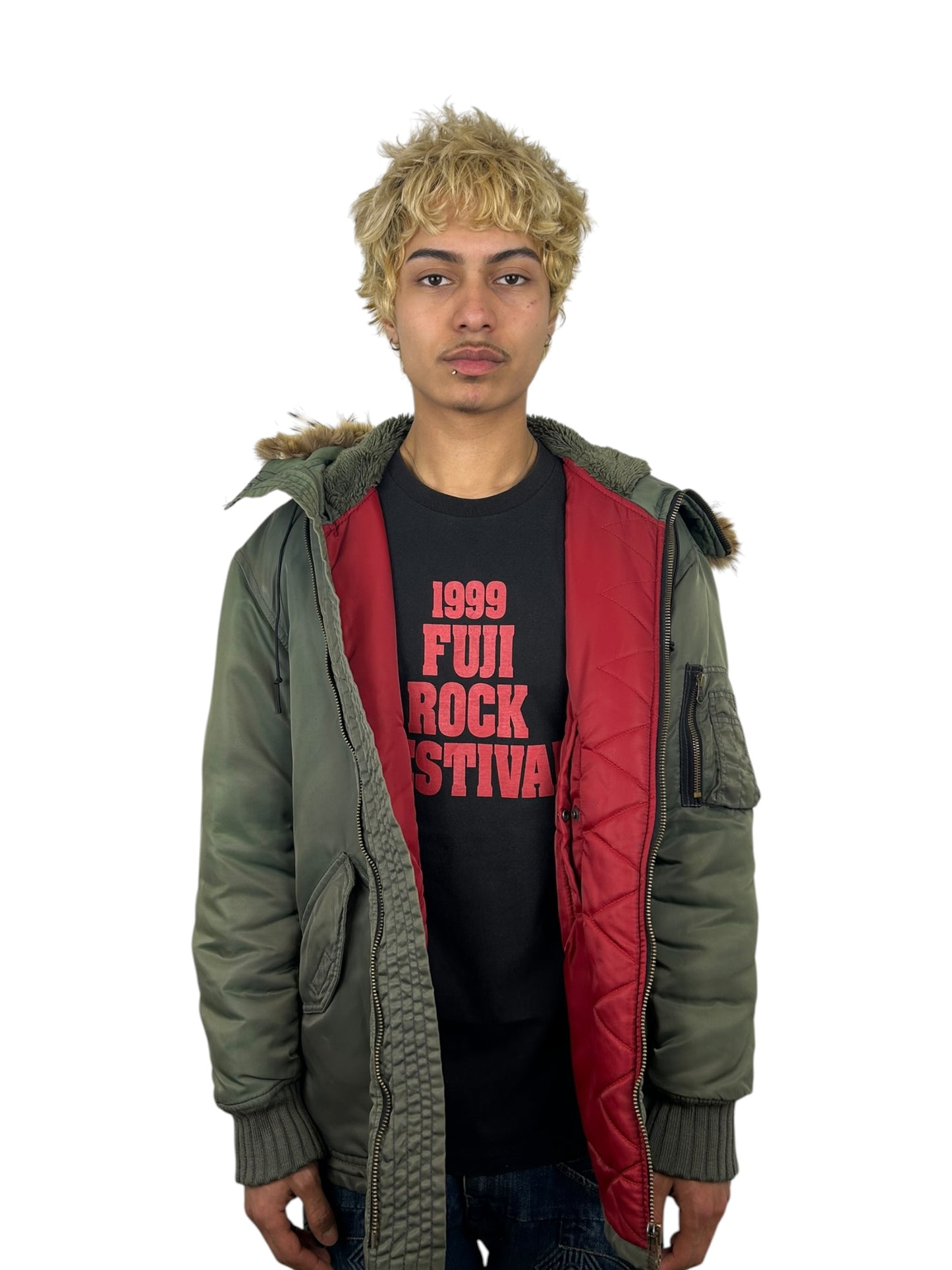 PPFM N-3B Zip Hood Coyote Fur Flight Parka Jacket (M)