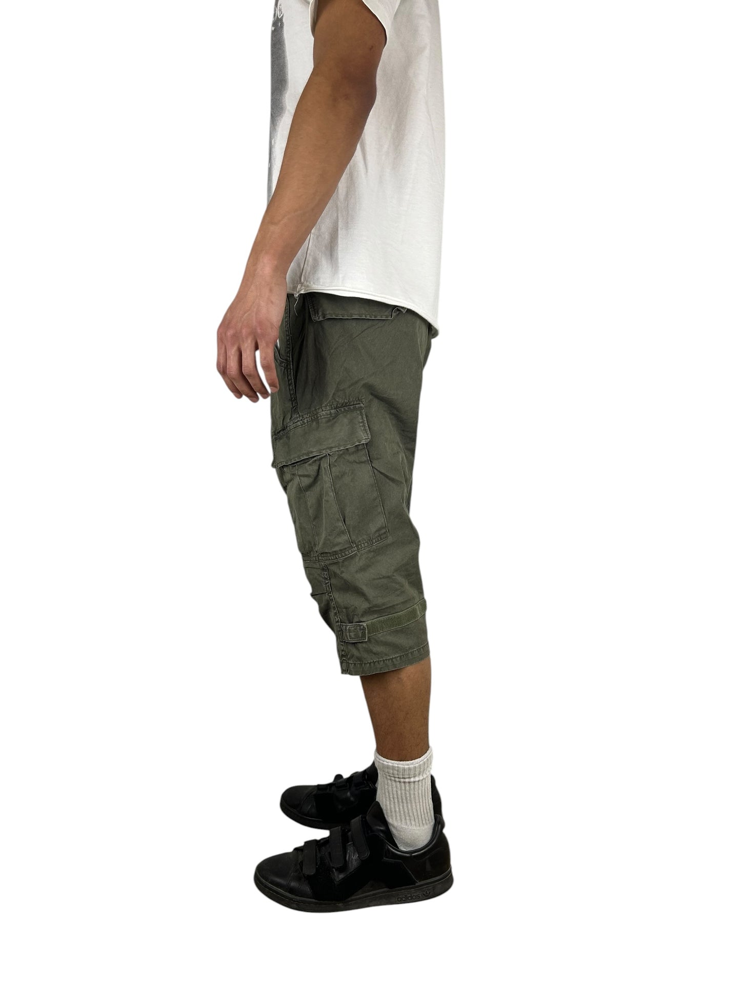 Johnbull Asymmetrical Zipper Military Cargo Shorts (32in)