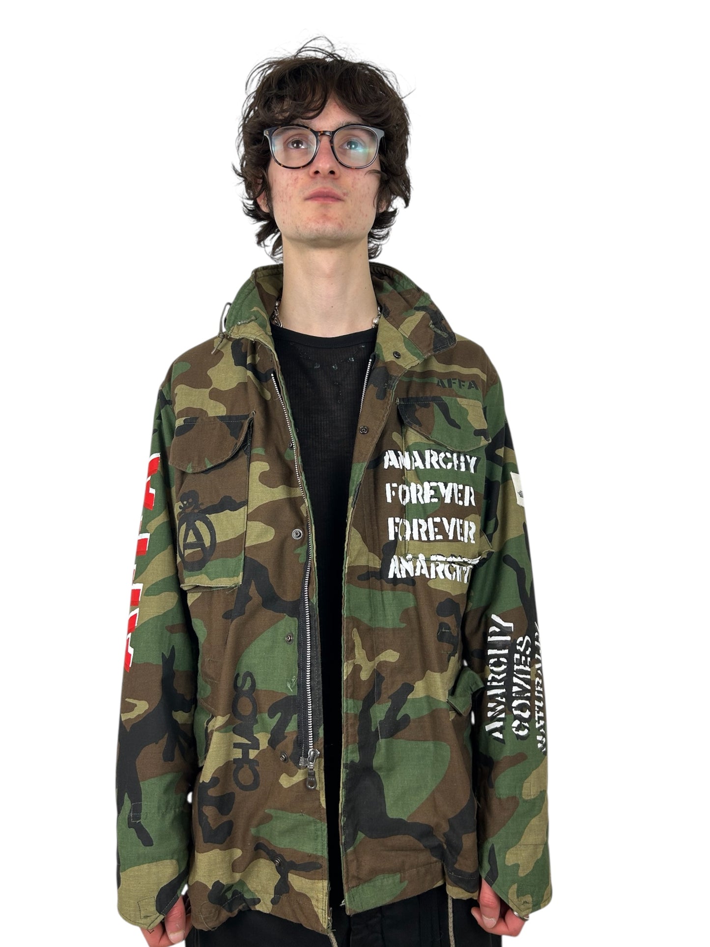 1993 A.F.F.A Custom Stencil 1 OF 1 MA-1 Bomber Bootleg/Reproduction (L)