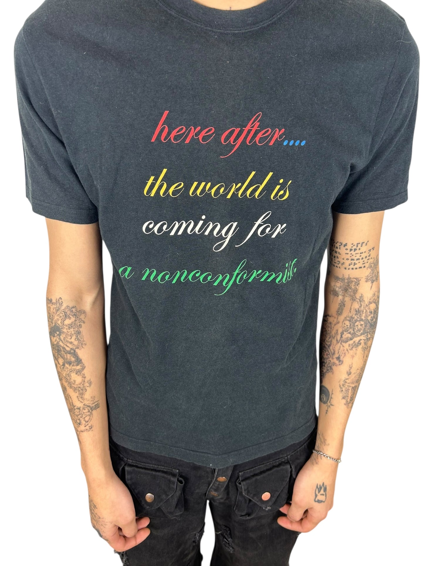 2004SS Undercover x CDG “Here After… The World is Coming For a Non Conformist” Graphic T-shirt (M)