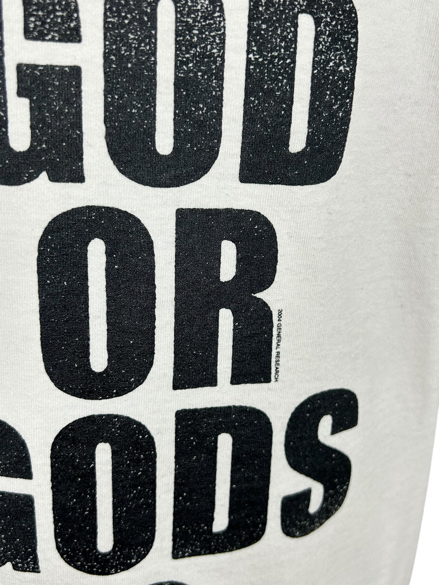 2004 General Research "God or Gods?" Faded Graphic T-shirt (L)